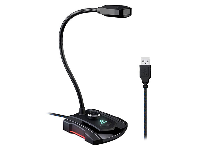 Rampage Siyah USB Oyuncu Profesyonel Oyuncu ve Youtuber Masaüstü Mikrofon