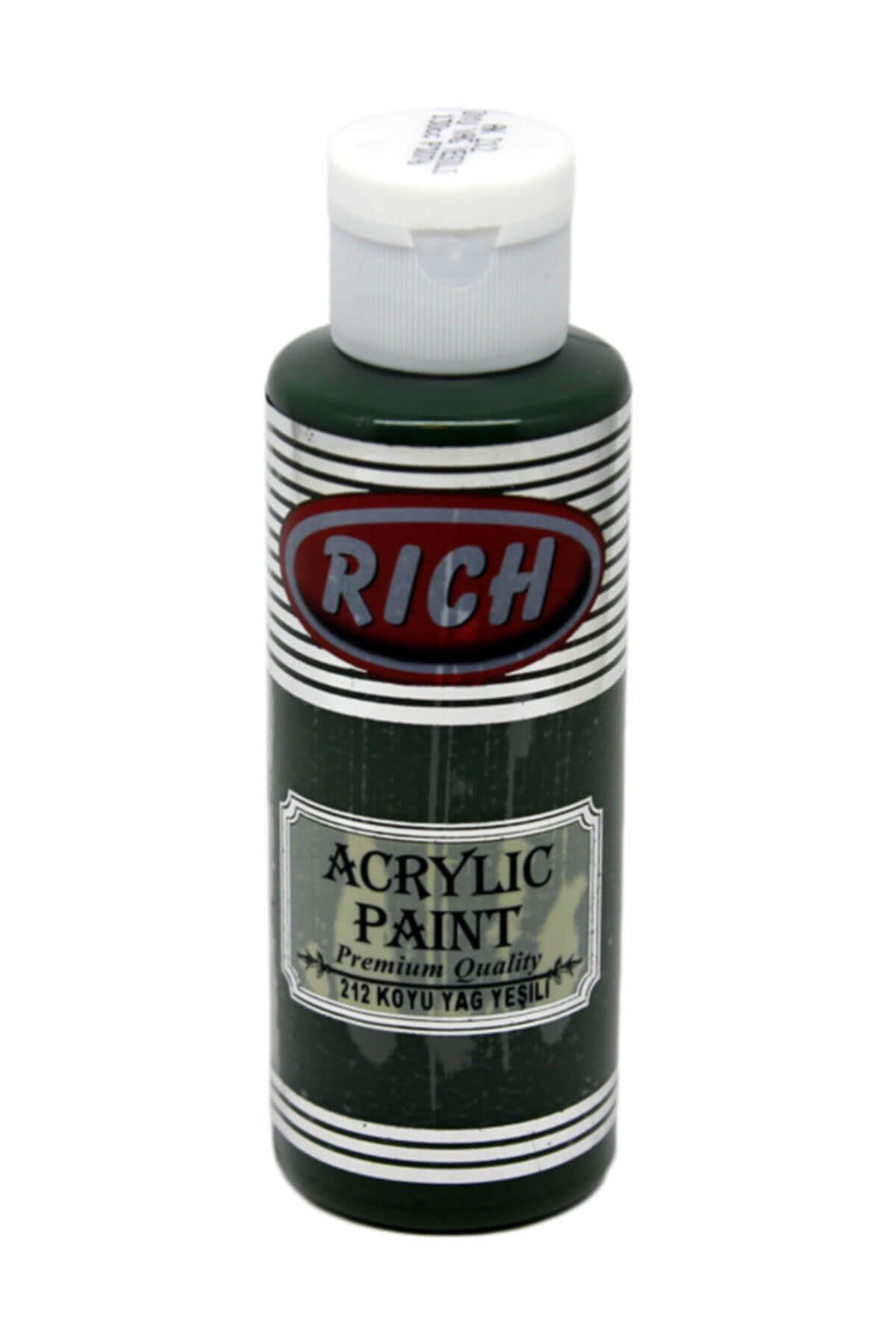 Rich Akrilik Boya 130 Cc Koyu Yağ Yeşili Multi Surface Akrilik Boya
