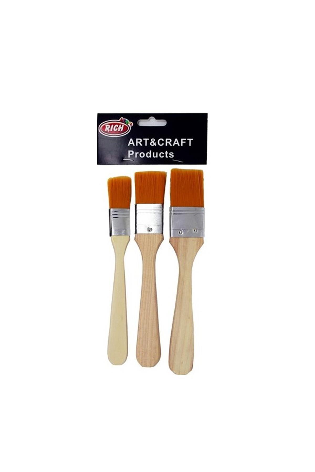Rich Fırça Ekonomik Set Sarı Kıl 3 Lü