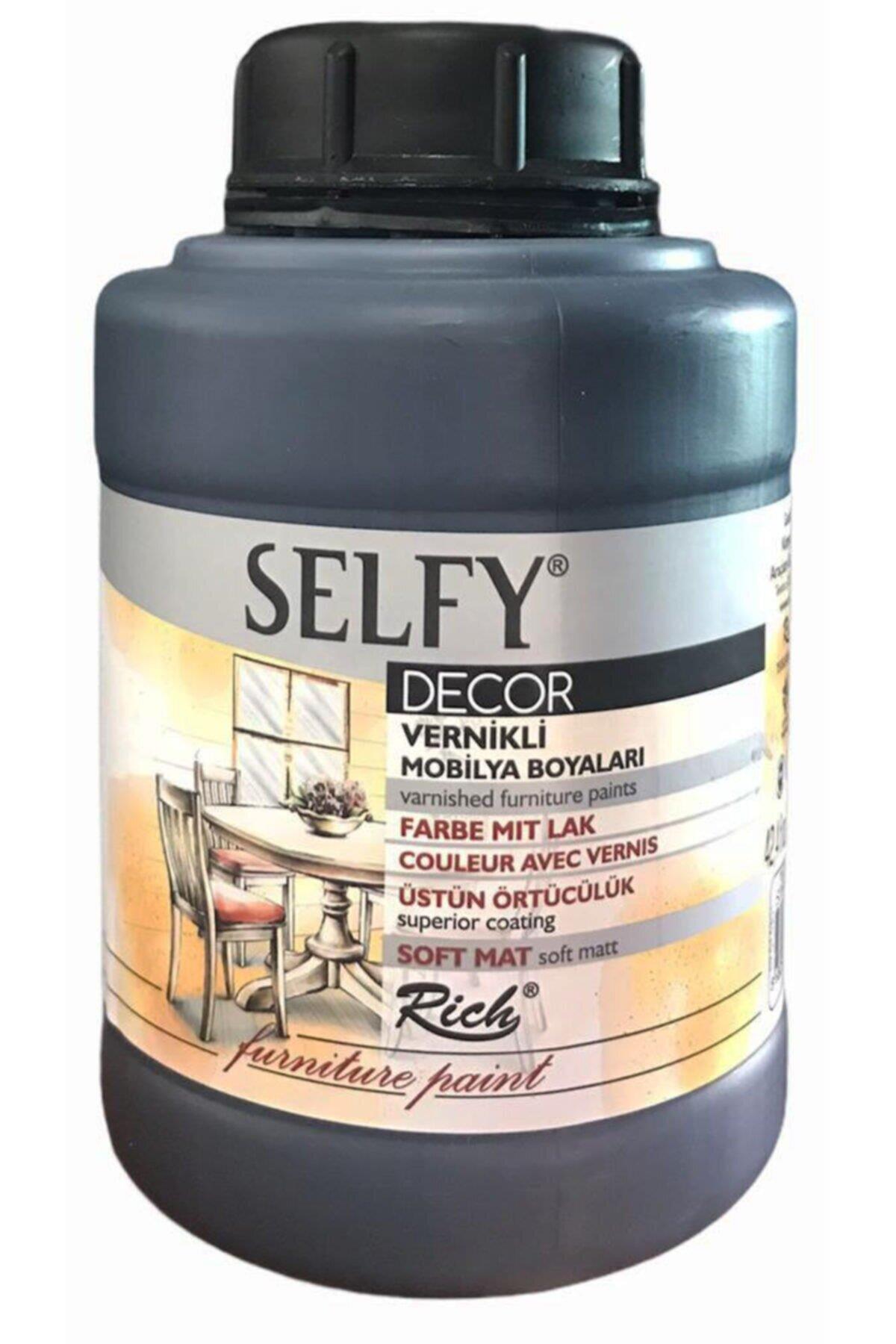 Rich Selfy Decor Vernikli Boya 1250 CC Siyah