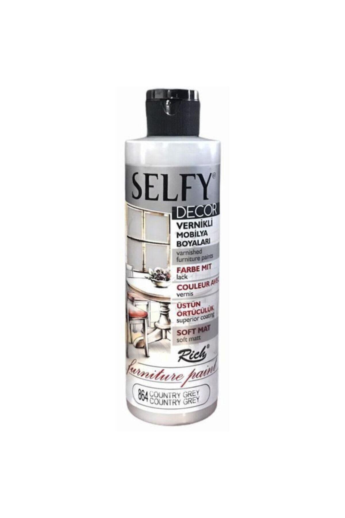 Rich Selfy Decor Vernikli Boya 240 Cc Country Gri Vernikli Boya