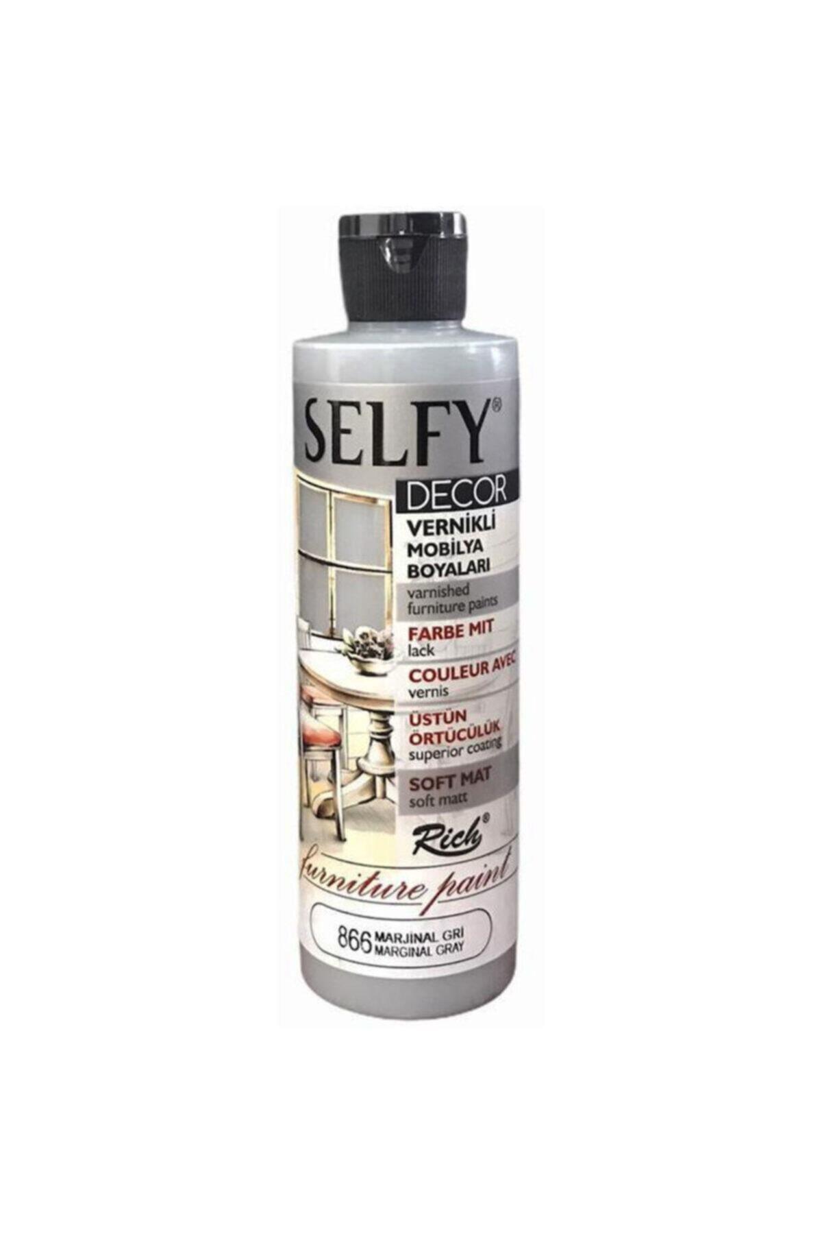 Rich Selfy Decor Vernikli Boya 240 cc Marjinal Gri