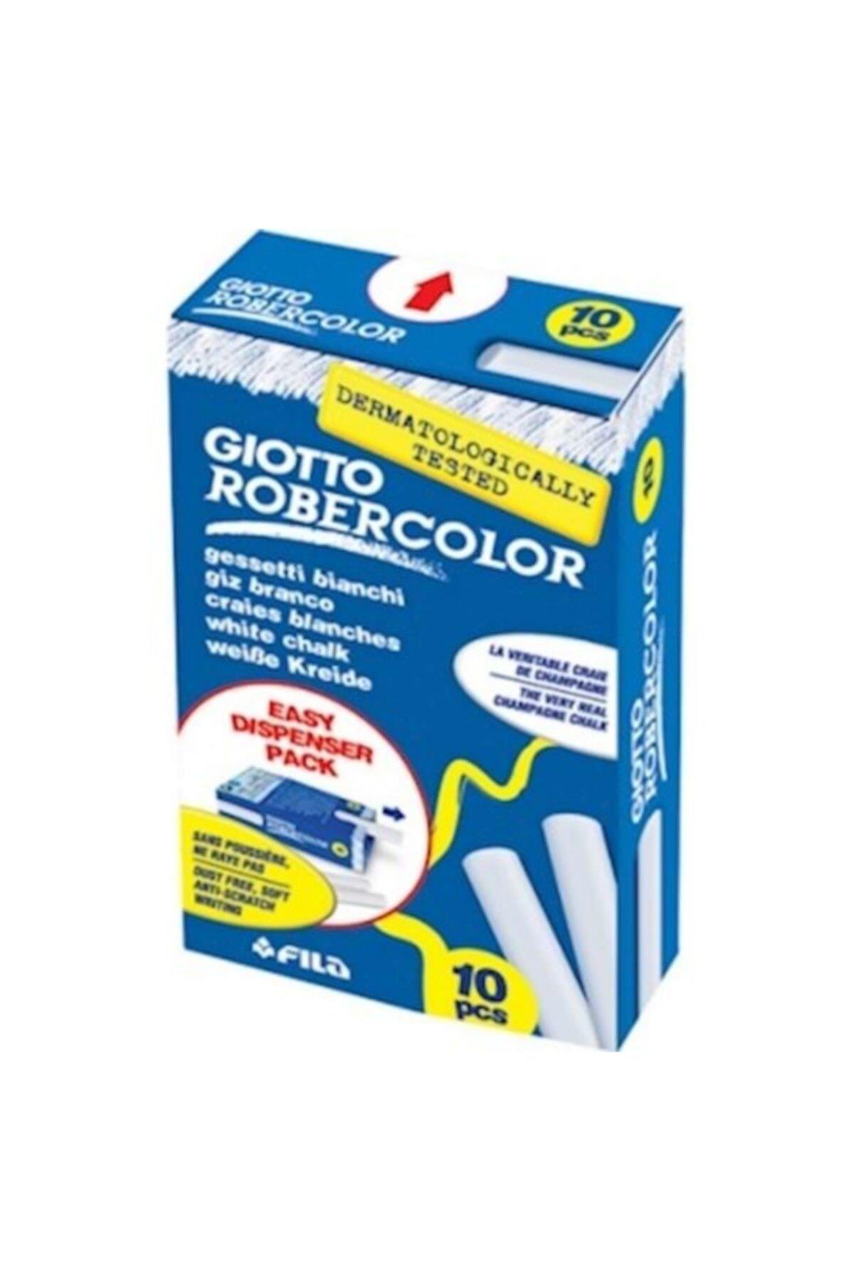 Robercolor Tebeşir Yuvarlak Tozsuz 10 LU Beyaz (10 Paket)