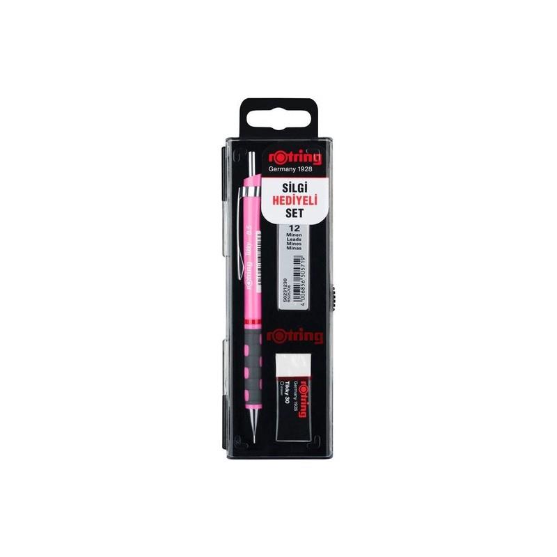 Rotring Okul Seti Versatil+Min Silgi Hediyeli 0.5 MM Fosforlu Pembe RO-KK07-05FP