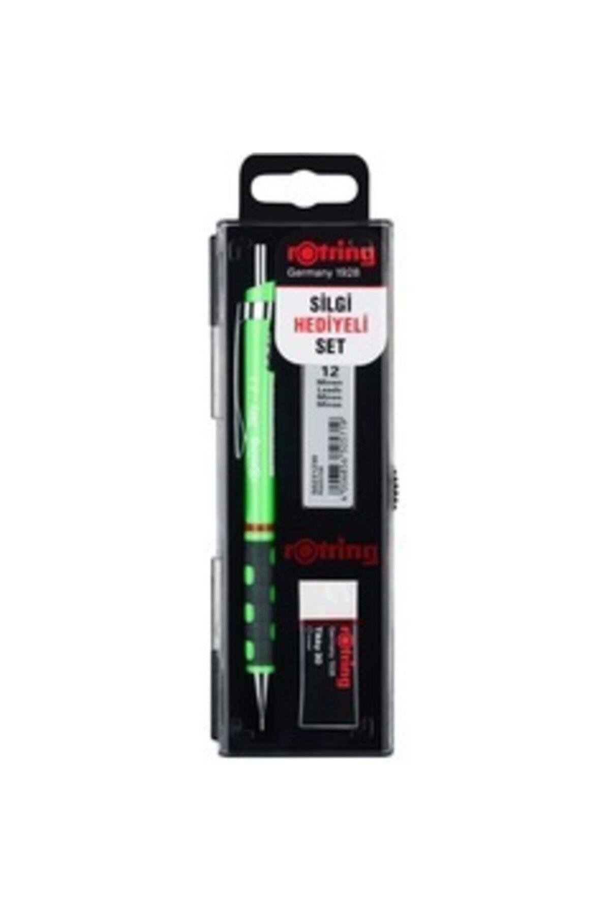 Rotring Okul Seti Versatil+Min Silgi Hediyeli 0.5 MM Fosforlu Yeşil RO-KK07-05FY