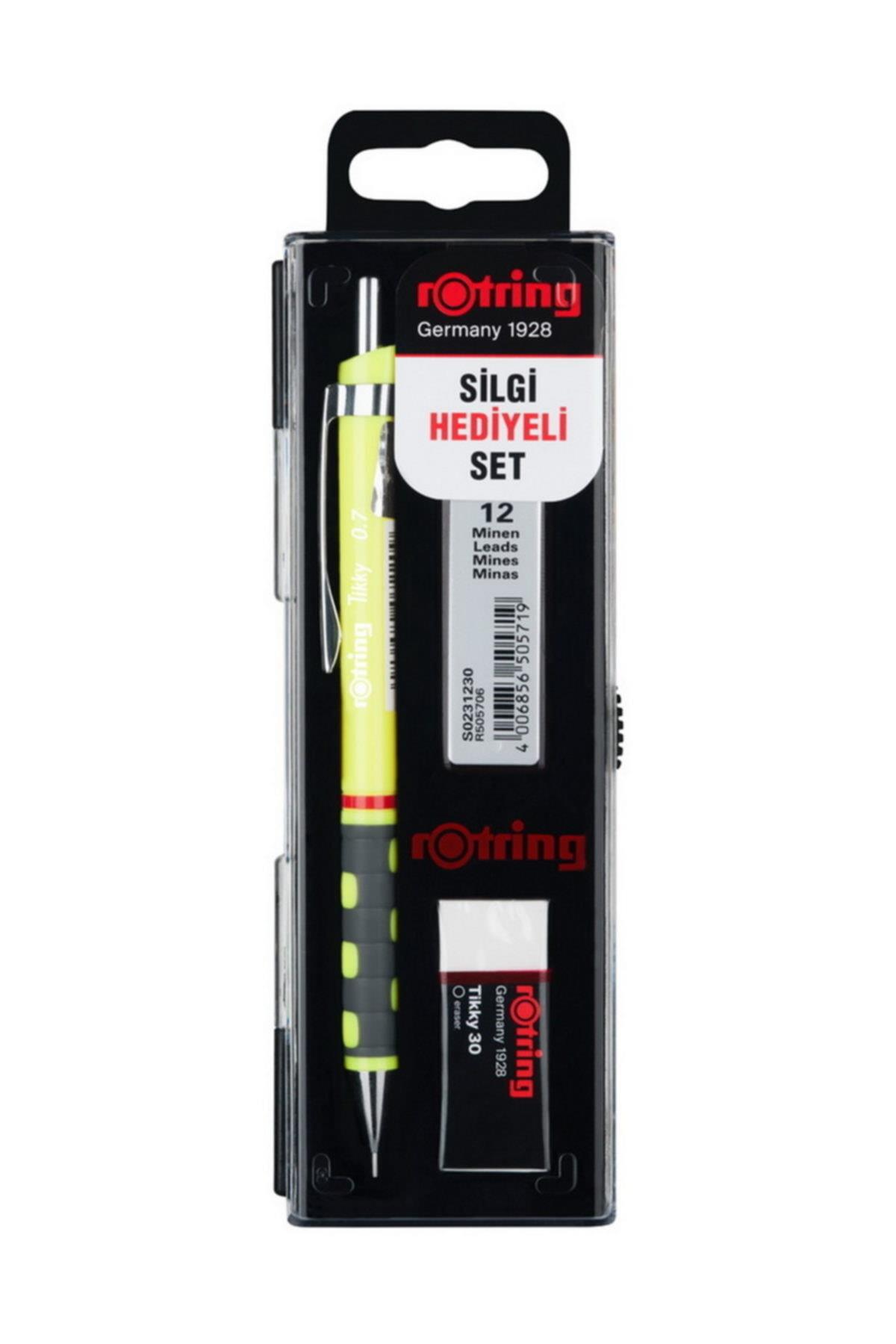 Rotring Okul Seti Versatil+Min Silgi Hediyeli 0.7 MM Fosforlu Sarı RO-KK07-07FS
