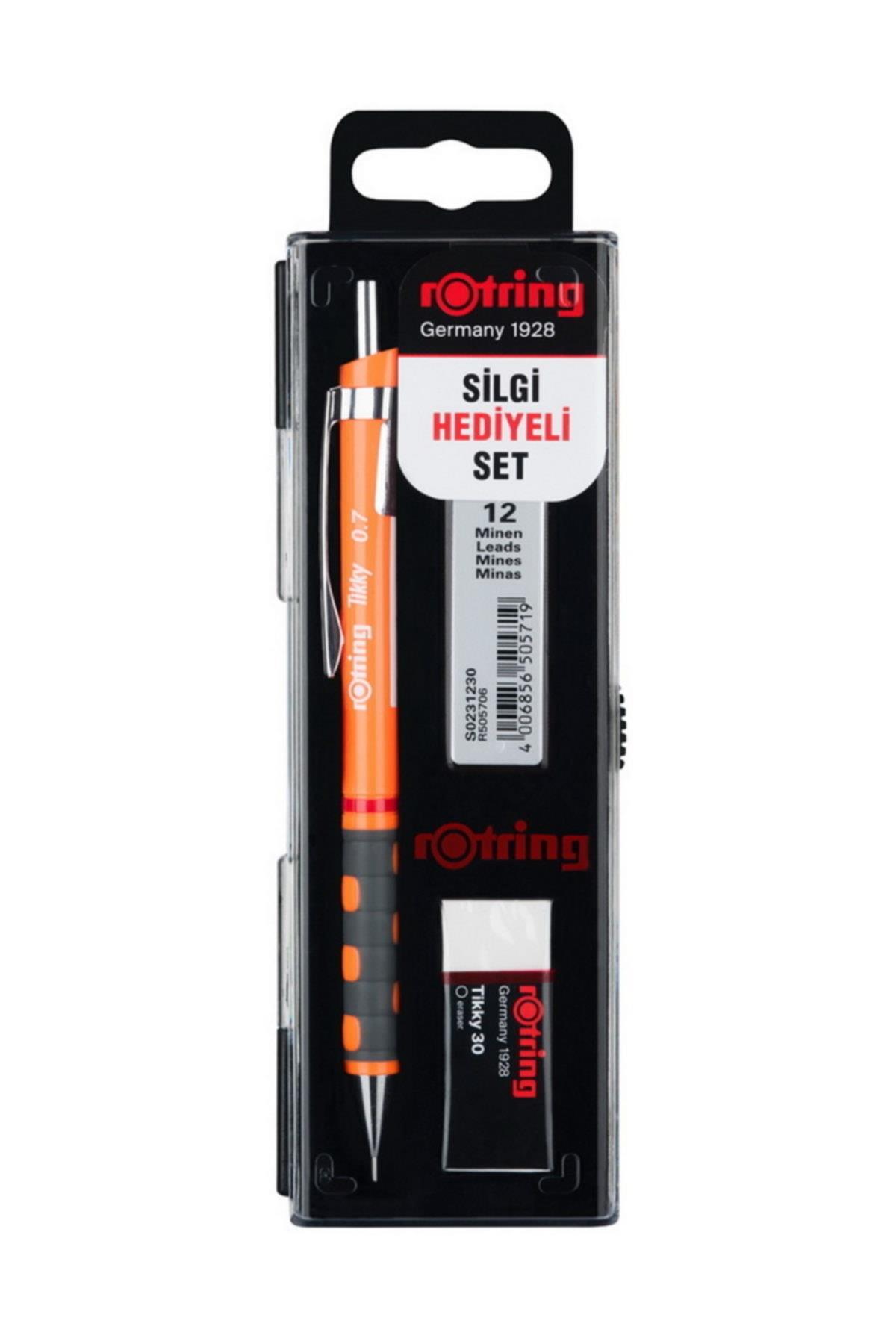 Rotring Okul Seti Versatil+Min Silgi Hediyeli 0.7 MM Fosforlu Turuncu RO-KK07-07FT