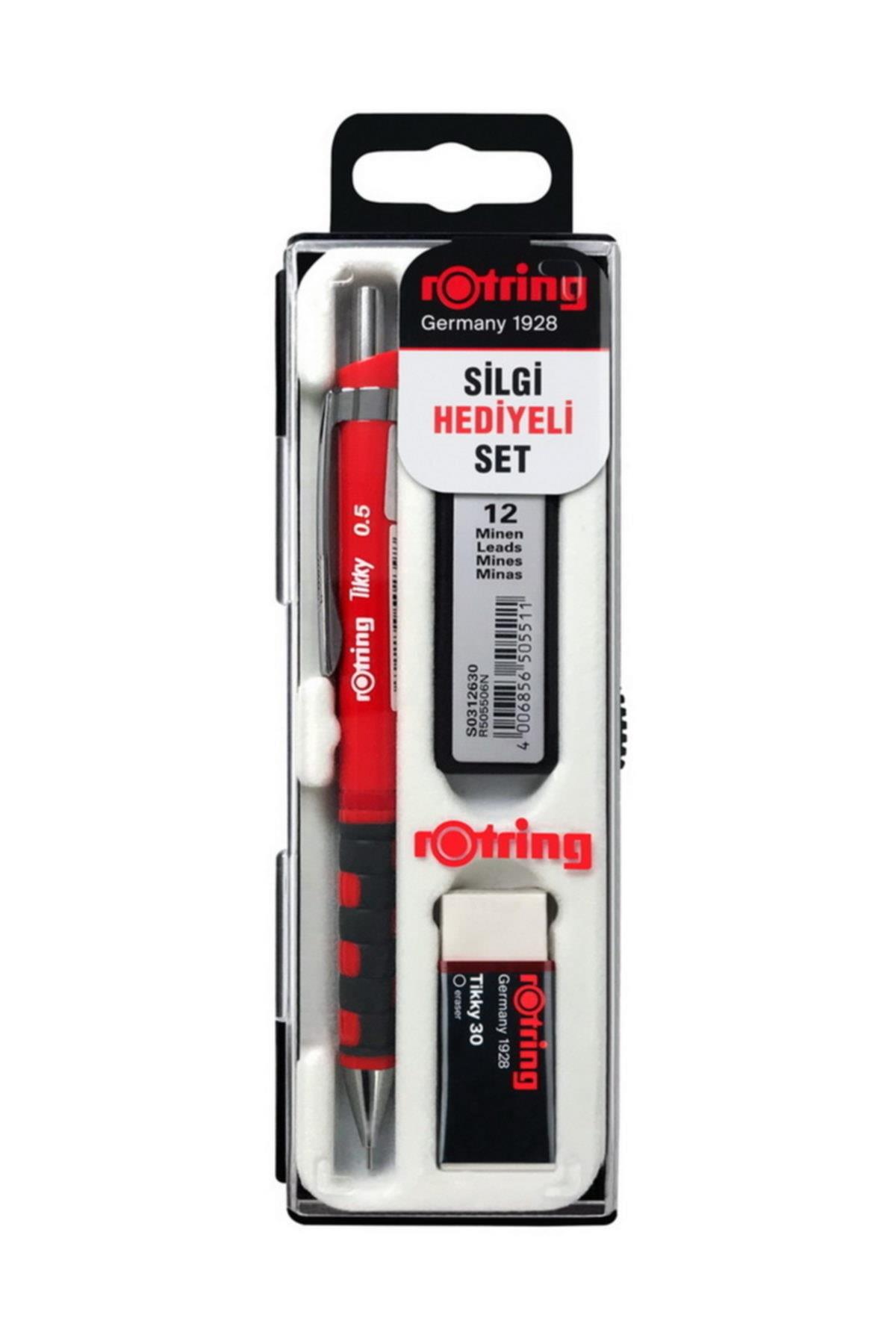 Rotring Okul Seti Versatil+Min Silgi Hediyeli 0.7 MM Kırmızı RO-KK07-07K