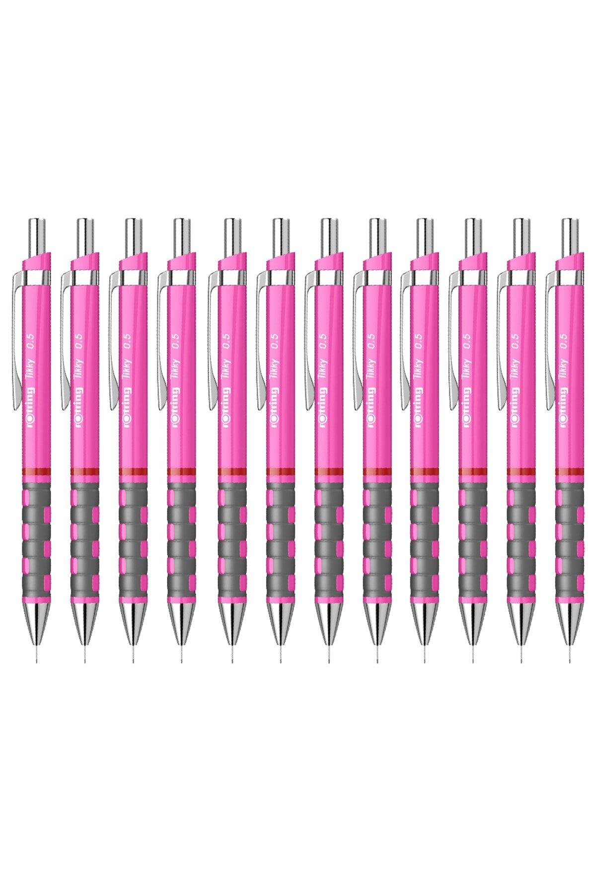 Rotring Versatil Kalem Tikky 0.5 MM Neon Pembe Uçlu Kalem (12 Li Paket)