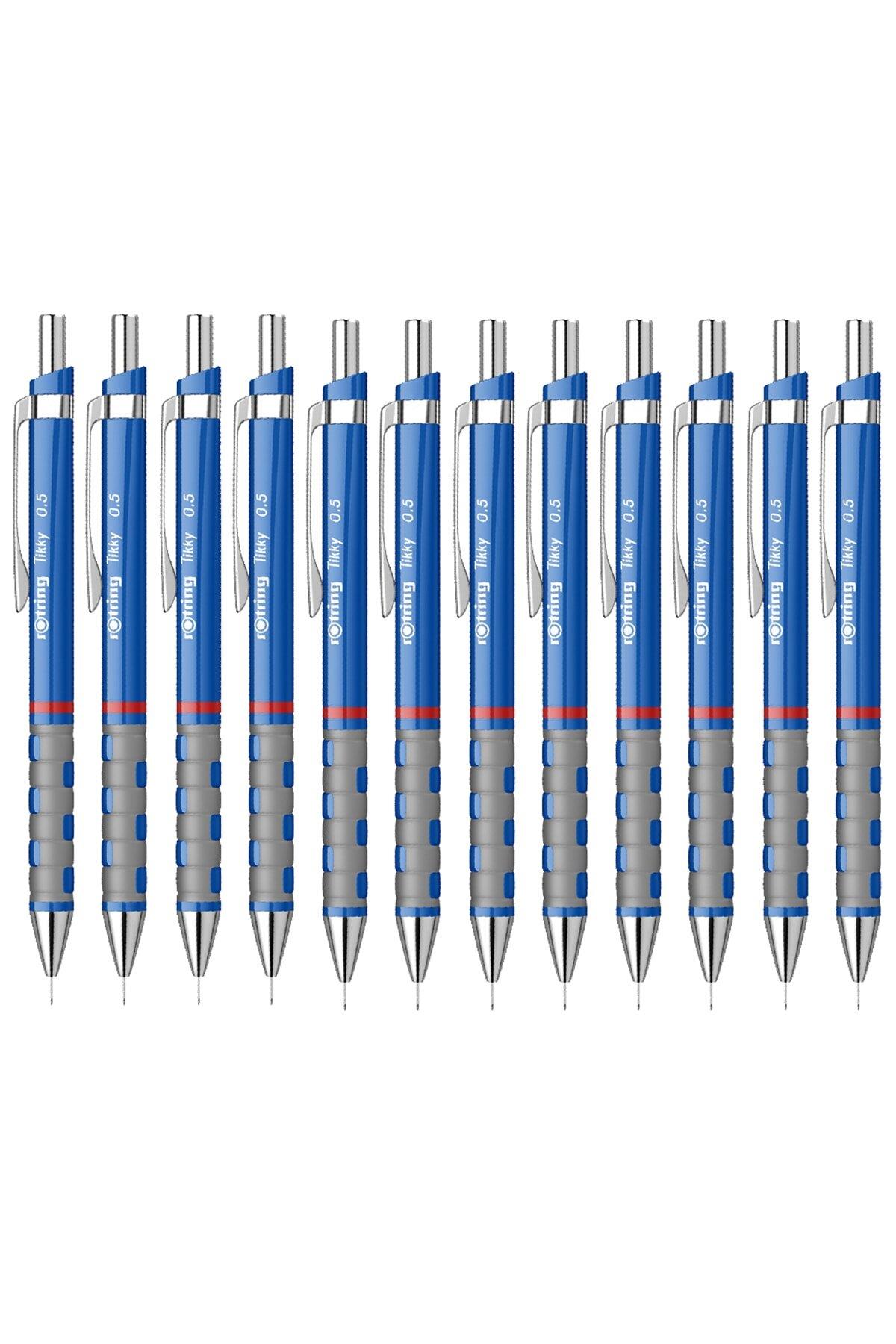 Rotring Versatil Kalem Tikky RD 0.5 MM Mavi Uçlu Kalem (12 Li Paket)