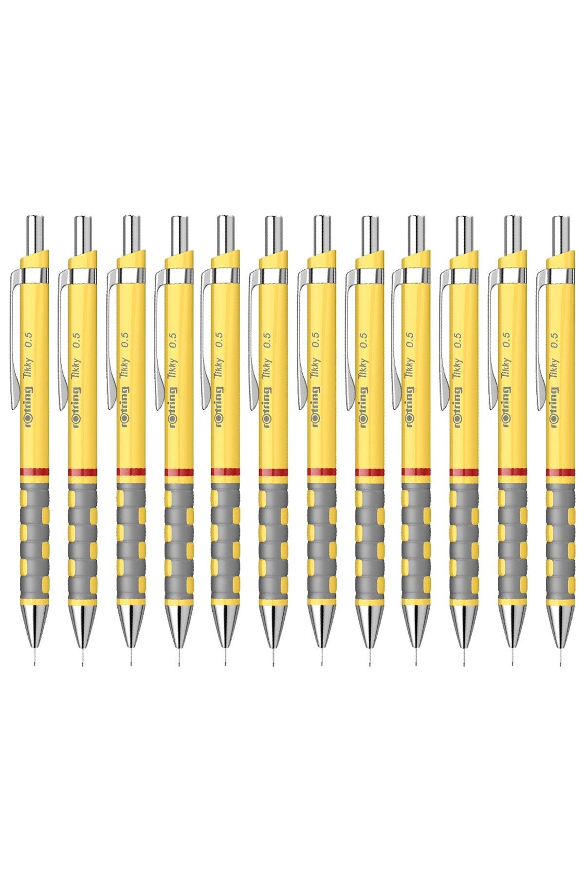 Rotring Versatil Kalem Tikky RD 0.5 MM Sarı Uçlu Kalem (12 Li Paket)