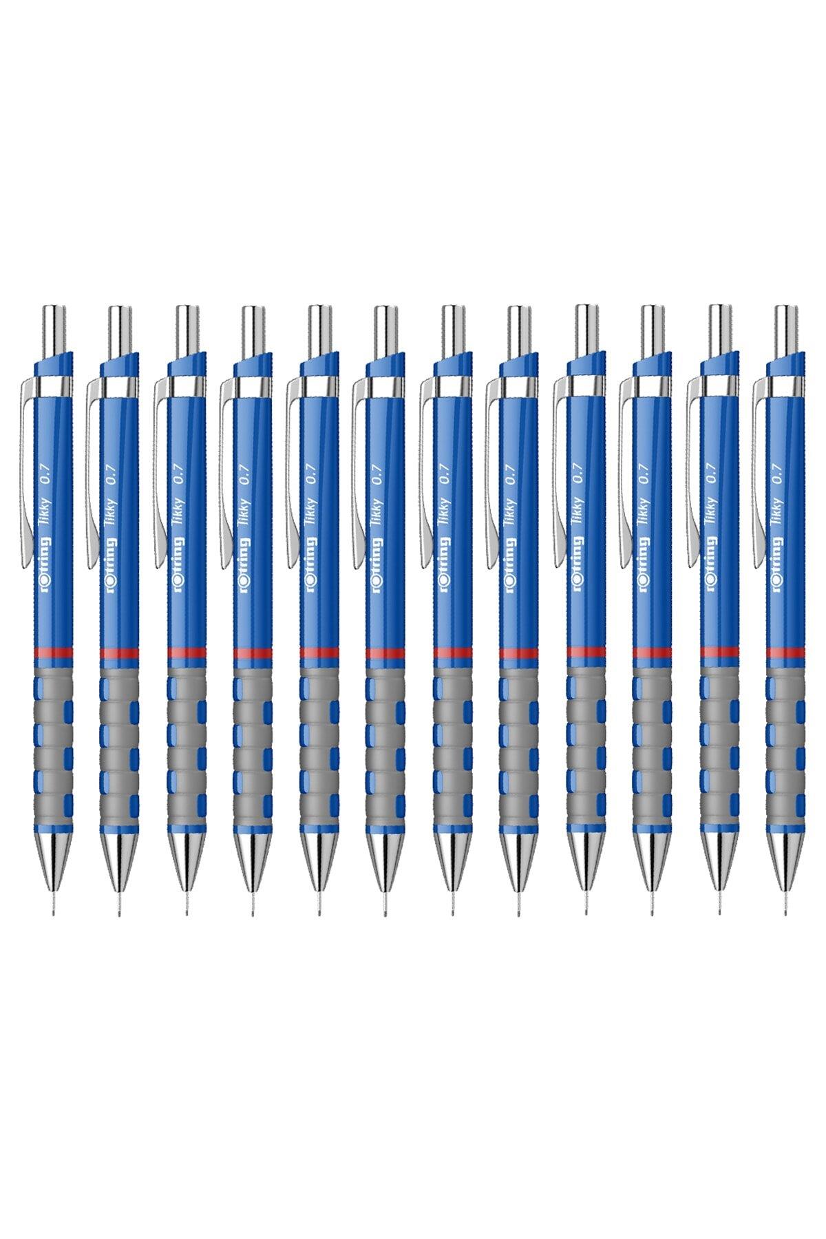 Rotring Tikky 0.7 Versatil Kalem Mavi 0.7 Uçlu Kalem (12 Li Paket)