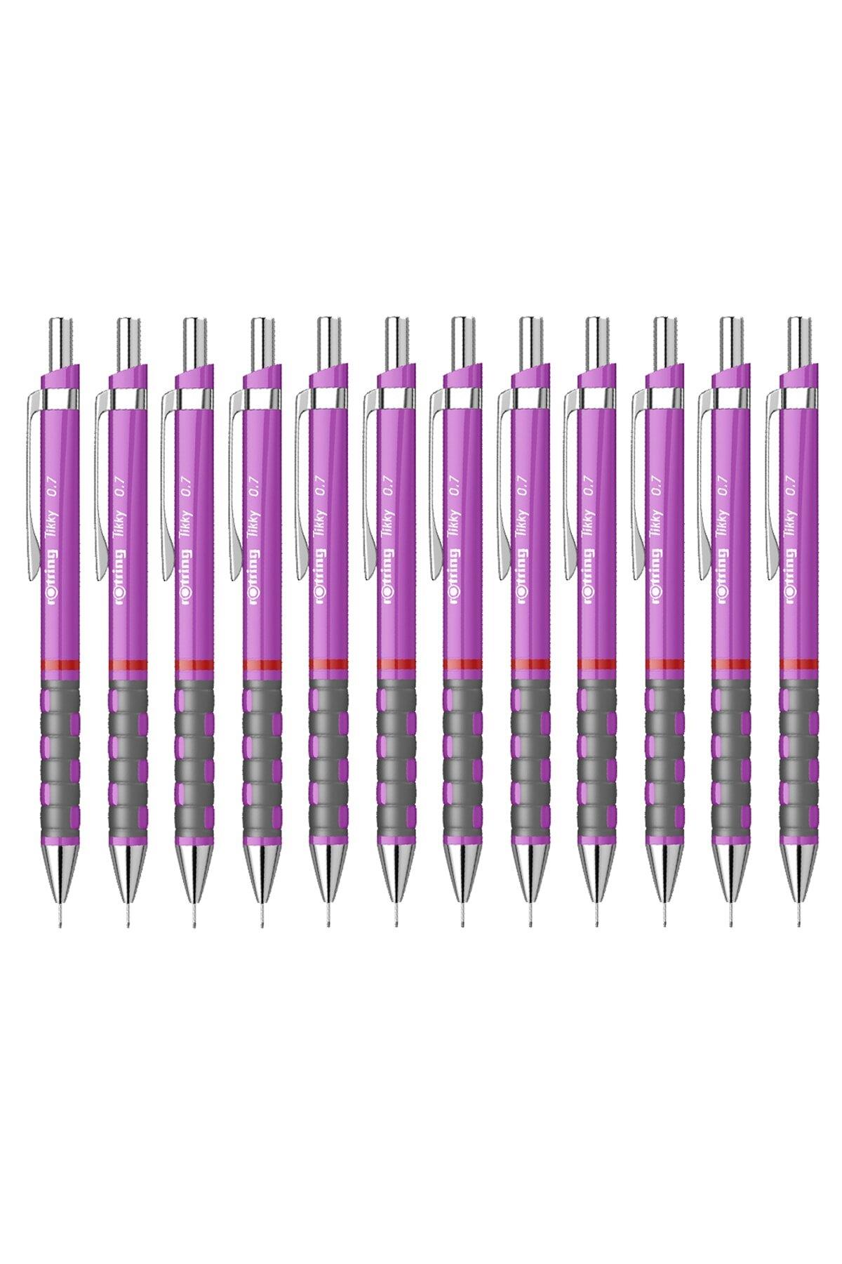 Rotring Versatil Kalem Tikky RD 0.7 MM Mor Uçlu Kalem (12 Li Paket)