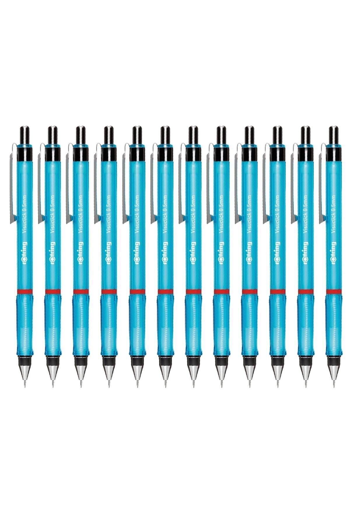 Rotring Versatil Kalem Visuclick 0.5 MM Mavi Uçlu Kalem (12 Li Paket)