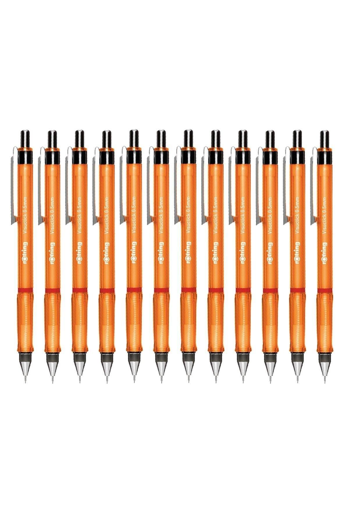 Rotring Versatil Kalem Visuclick 0.5 MM Turuncu Uçlu Kalem (12 Li Paket)