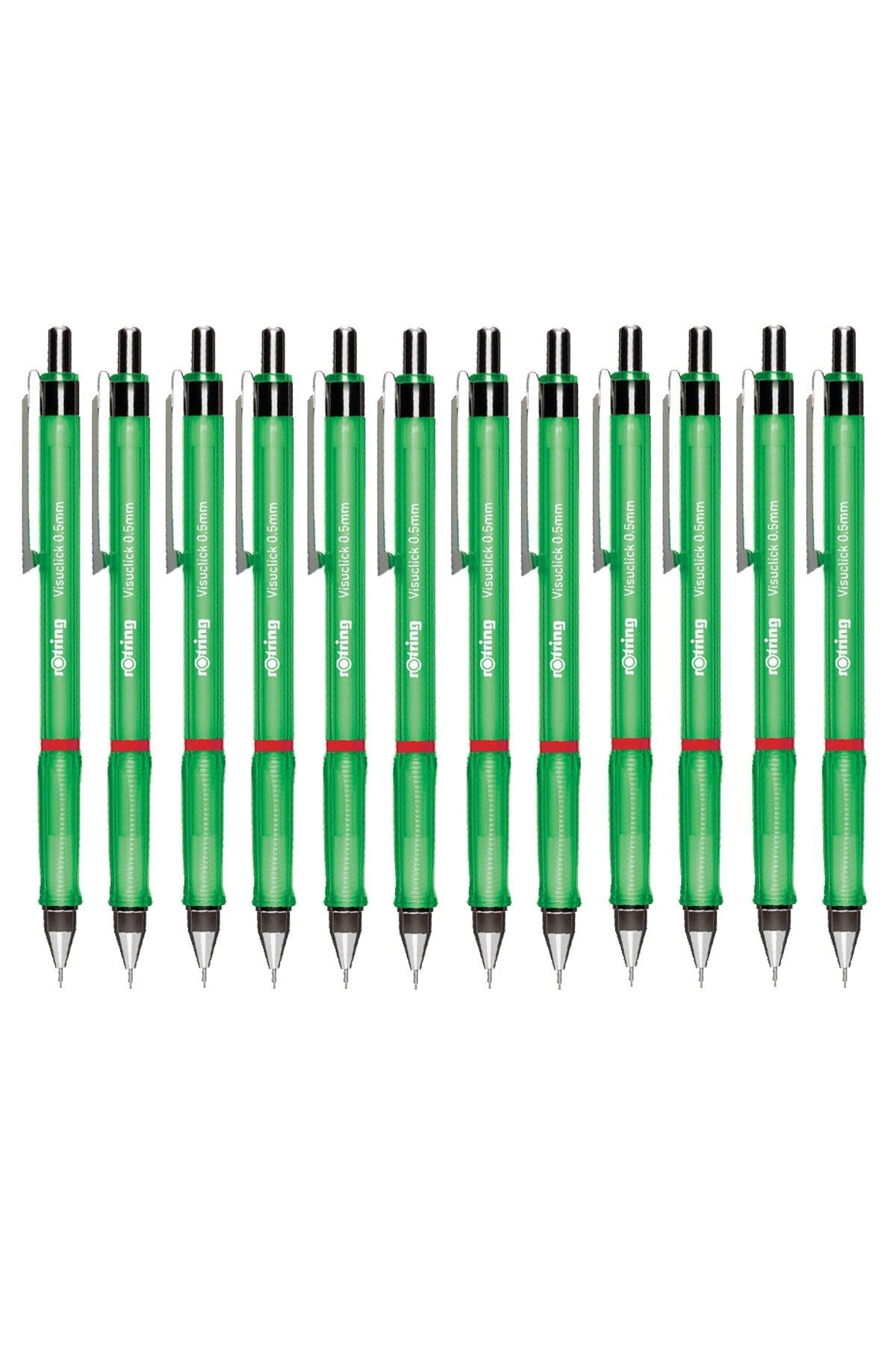 Rotring Versatil Kalem Visuclick 0.5 MM Yeşil Uçlu Kalem (12 Li Paket)