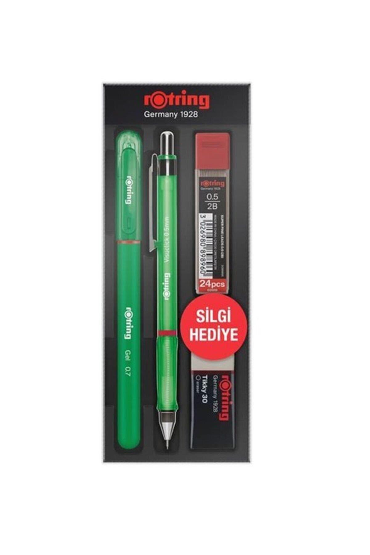 Rotring Visuclick Jel Okul Seti 0.5 mm Uçlu Kalem Seti Yeşil