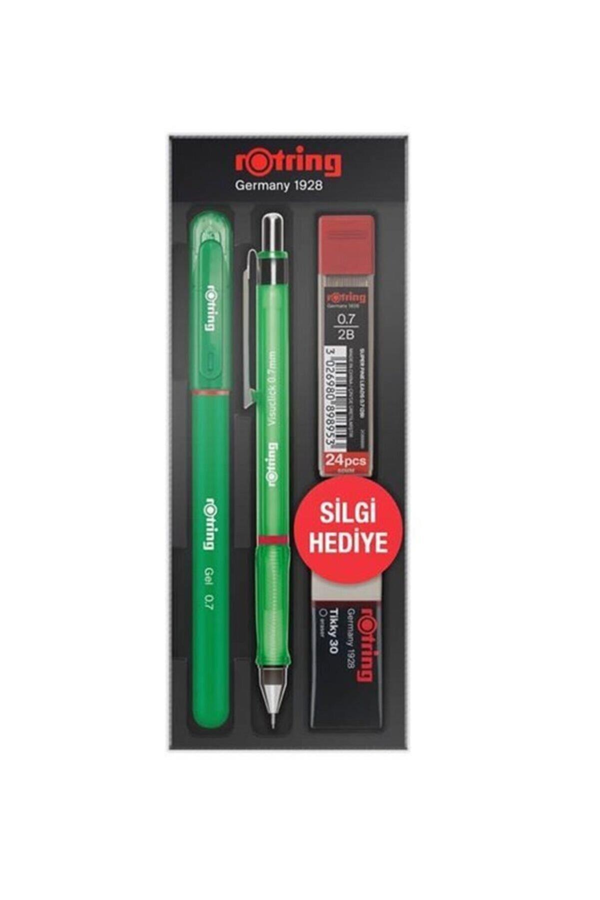 Rotring Visuclick Jel Okul Seti 0.7 mm Uçlu Kalem Seti Yeşil