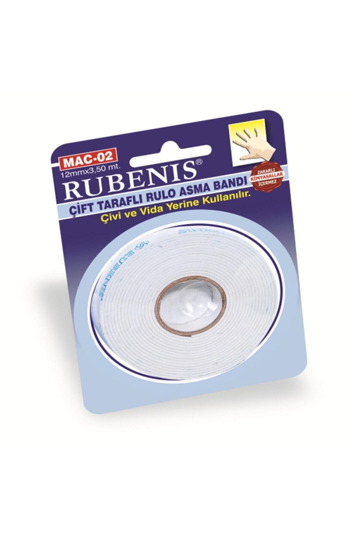 Rubenis Çift Taraflı Rulo Asma Bandı 12 mm x 3,50 Metre