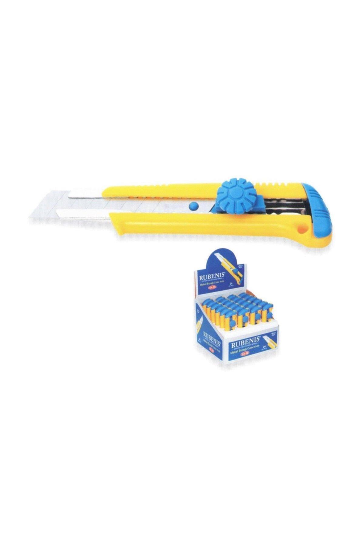 Rubenis Maket Bıçağı Sıkmalı Yedekli SX-59