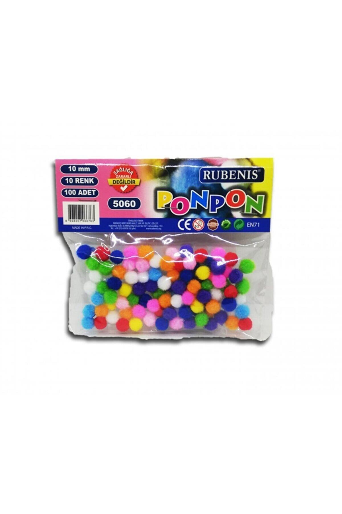 Rubenis Pon Pon 10 MM 10 Renk Karşk 100 Lü 5060