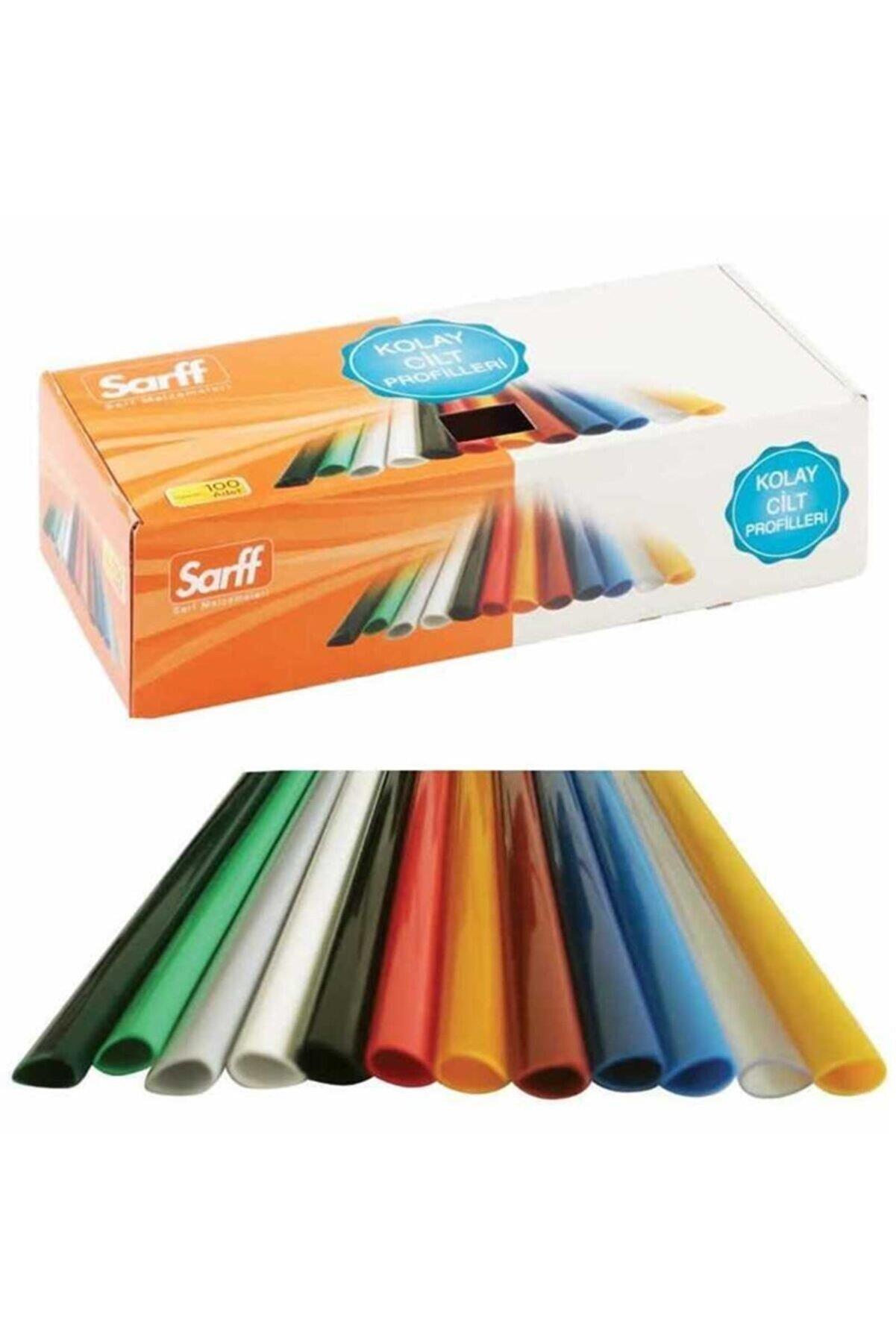 Sarff Profil Sırtlık Plastik Orta Oval 45 Yaprak 10 MM Siyah (100 Lü Paket)