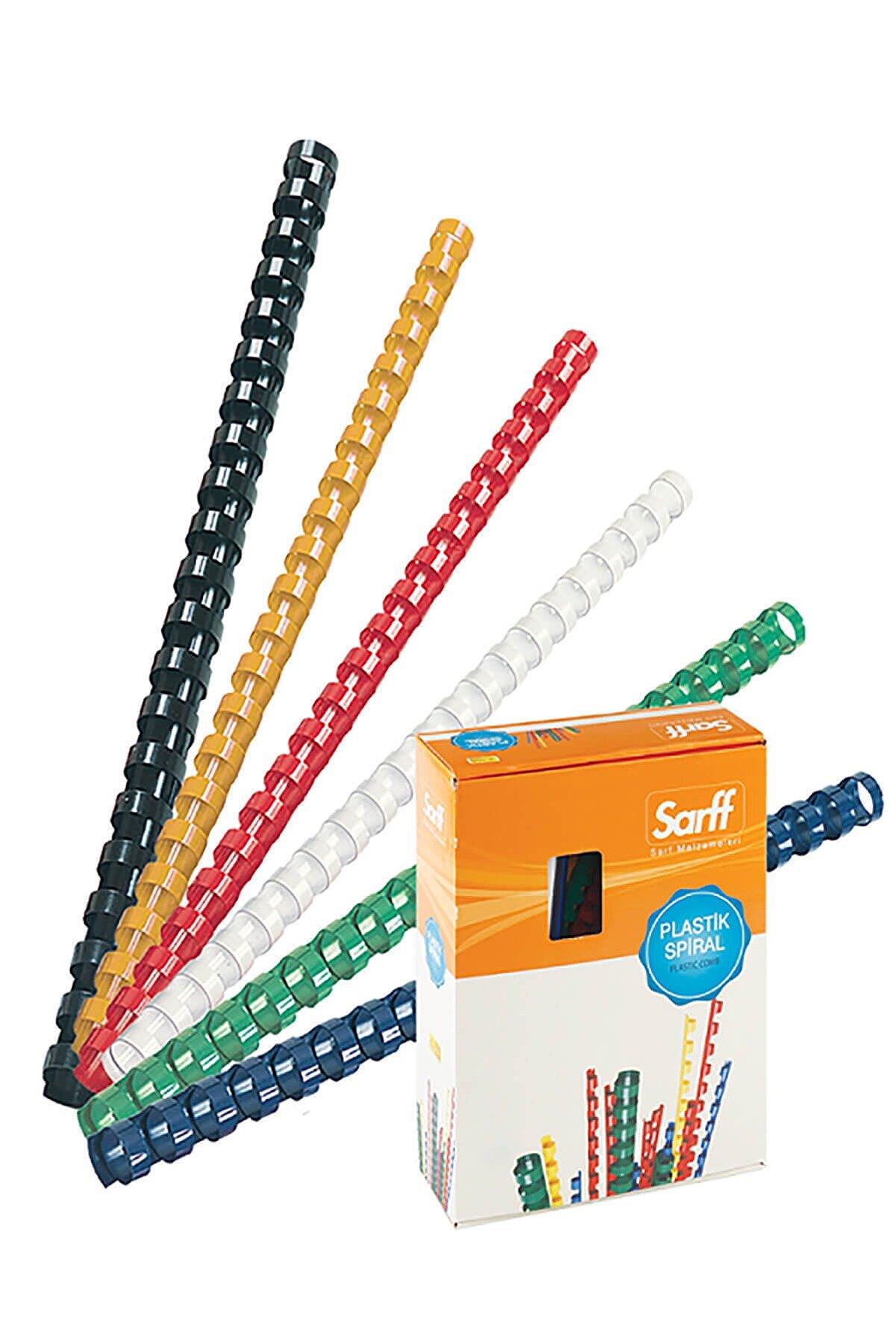 Sarff Spiral Plastik 240 Sayfa 25 MM Beyaz (50 Li Paket)