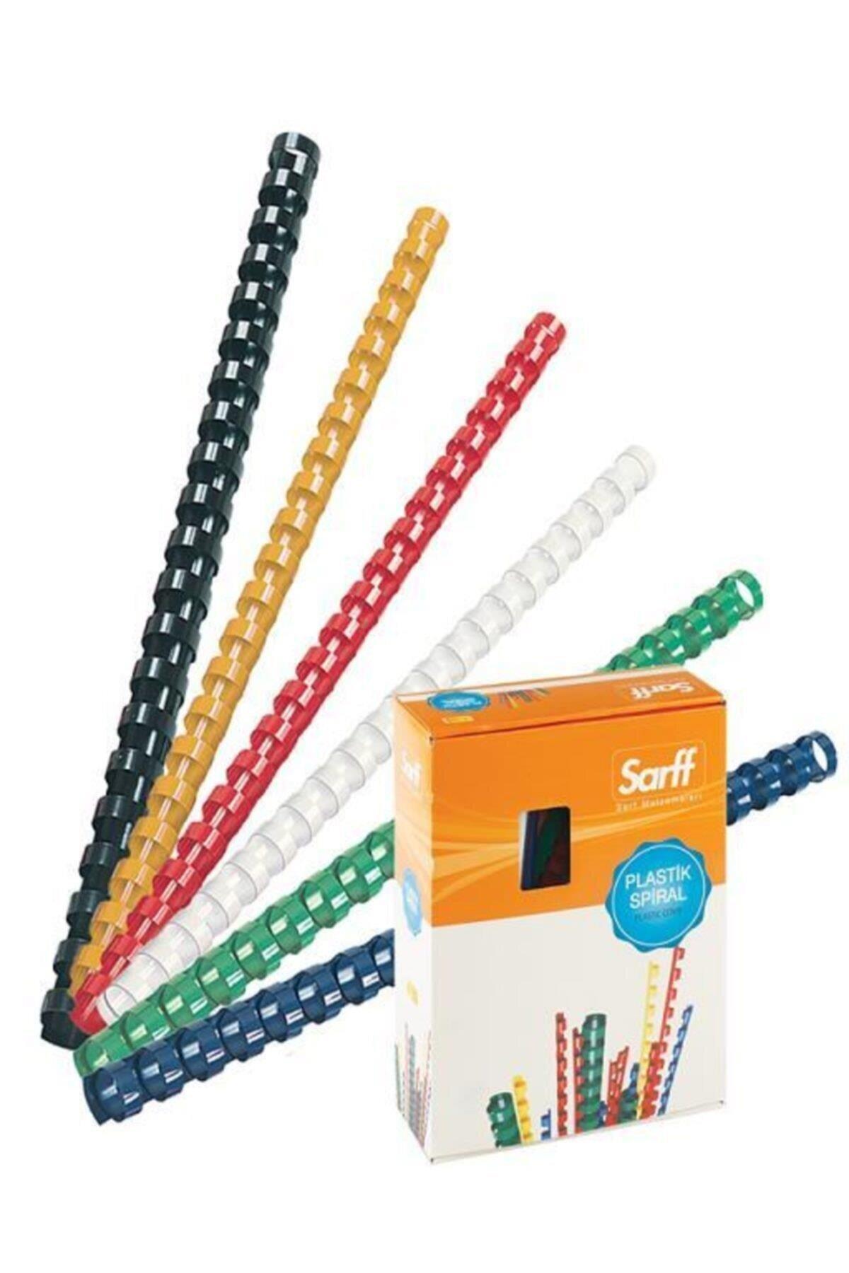 SARFF Plastik Spiral 6 Mm Beyaz 100 Lü (1 Paket 100 Adet)