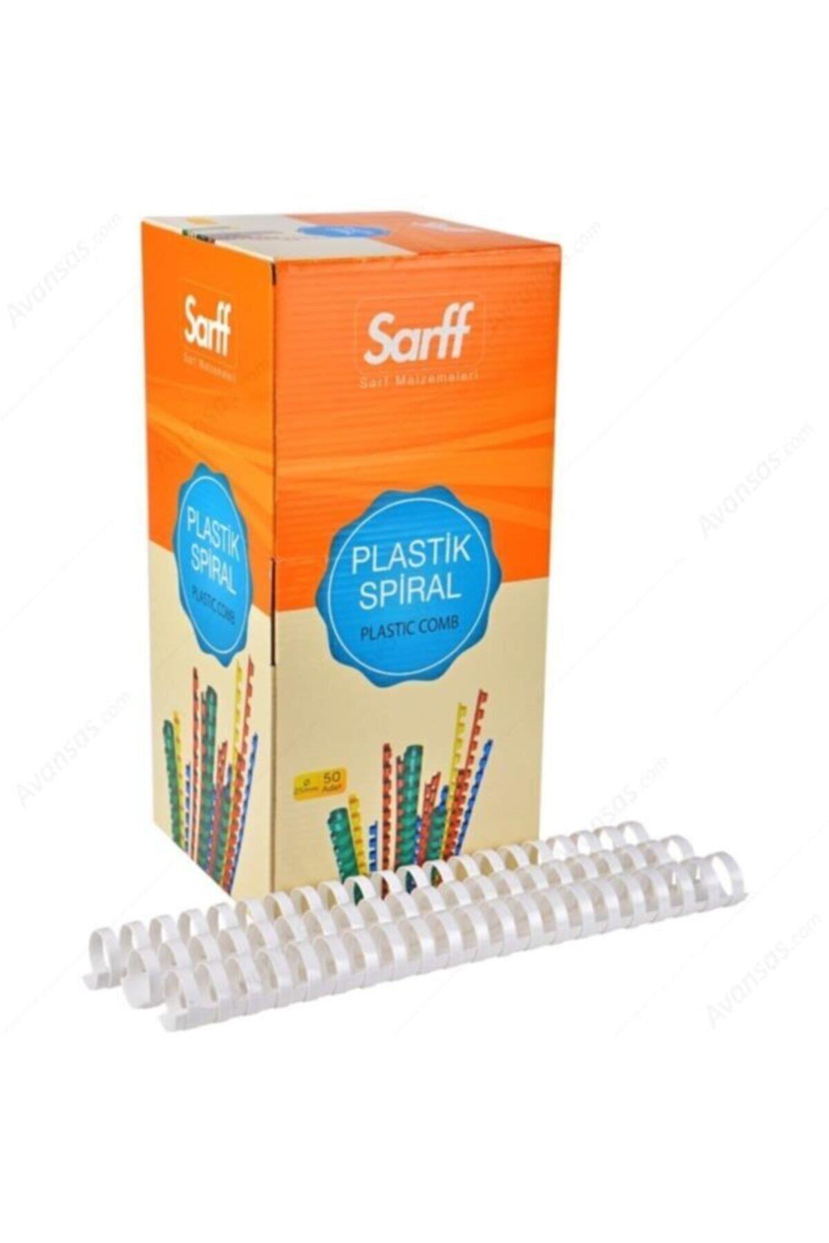 Sarff Spiral Plastik 270 Sayfa 28 MM Beyaz (50 Li Paket)