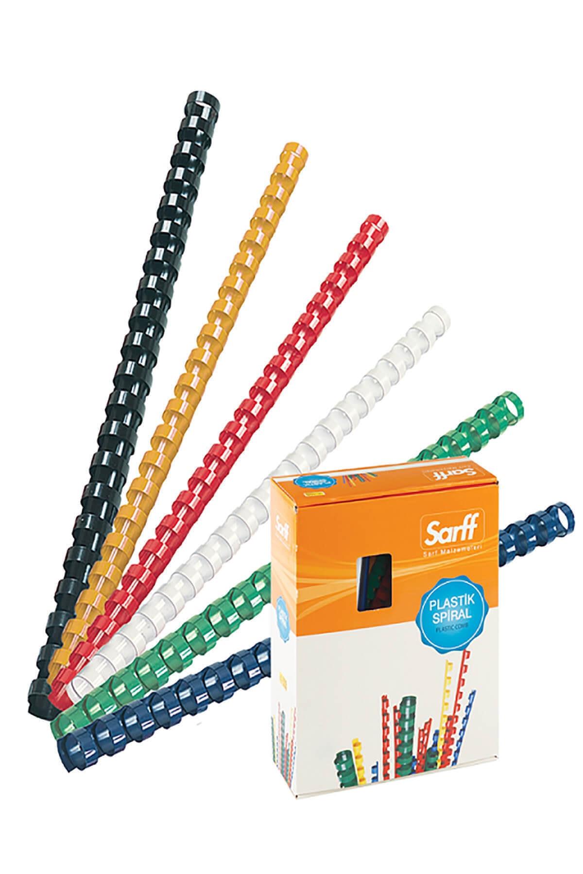 Sarff Spiral Plastik 375 Sayfa 38 MM Beyaz (50 Li Paket)