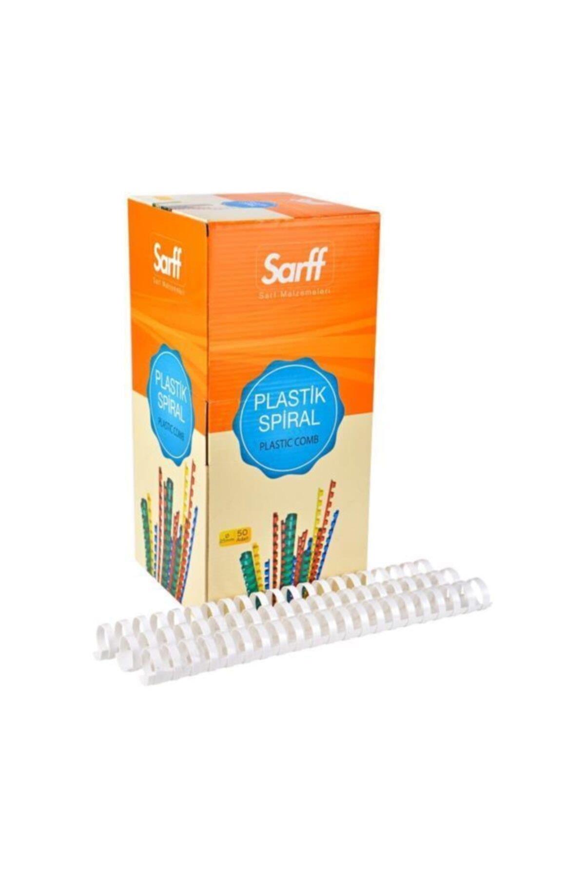 Sarff Spiral Plastik 500 Sayfa 51 MM Beyaz (50 Li Paket)