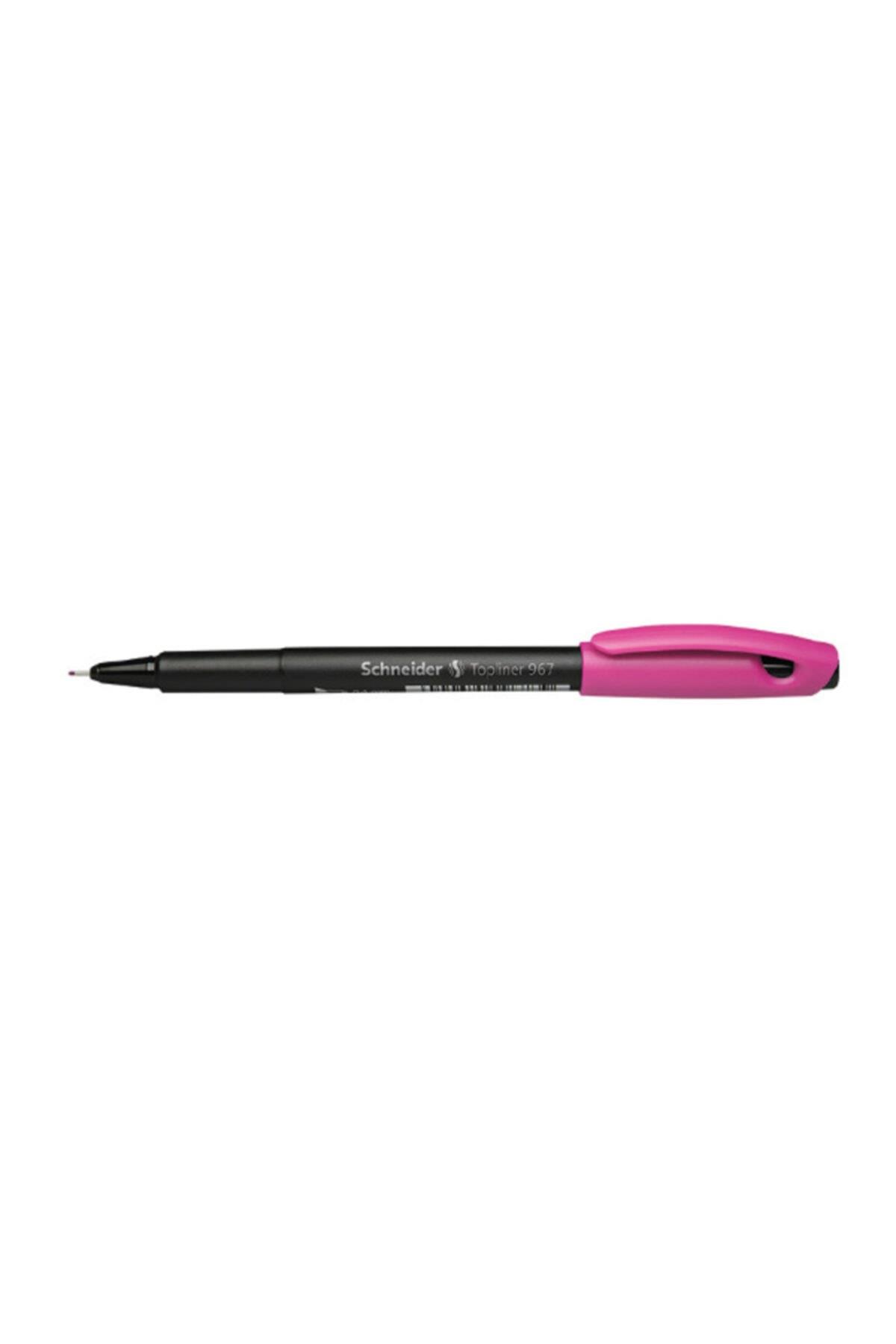 Schneider Topliner Fiber Uçlu Keçeli Kalem 0.4 MM Pembe Keçeli Kalem (10 Lu Paket)