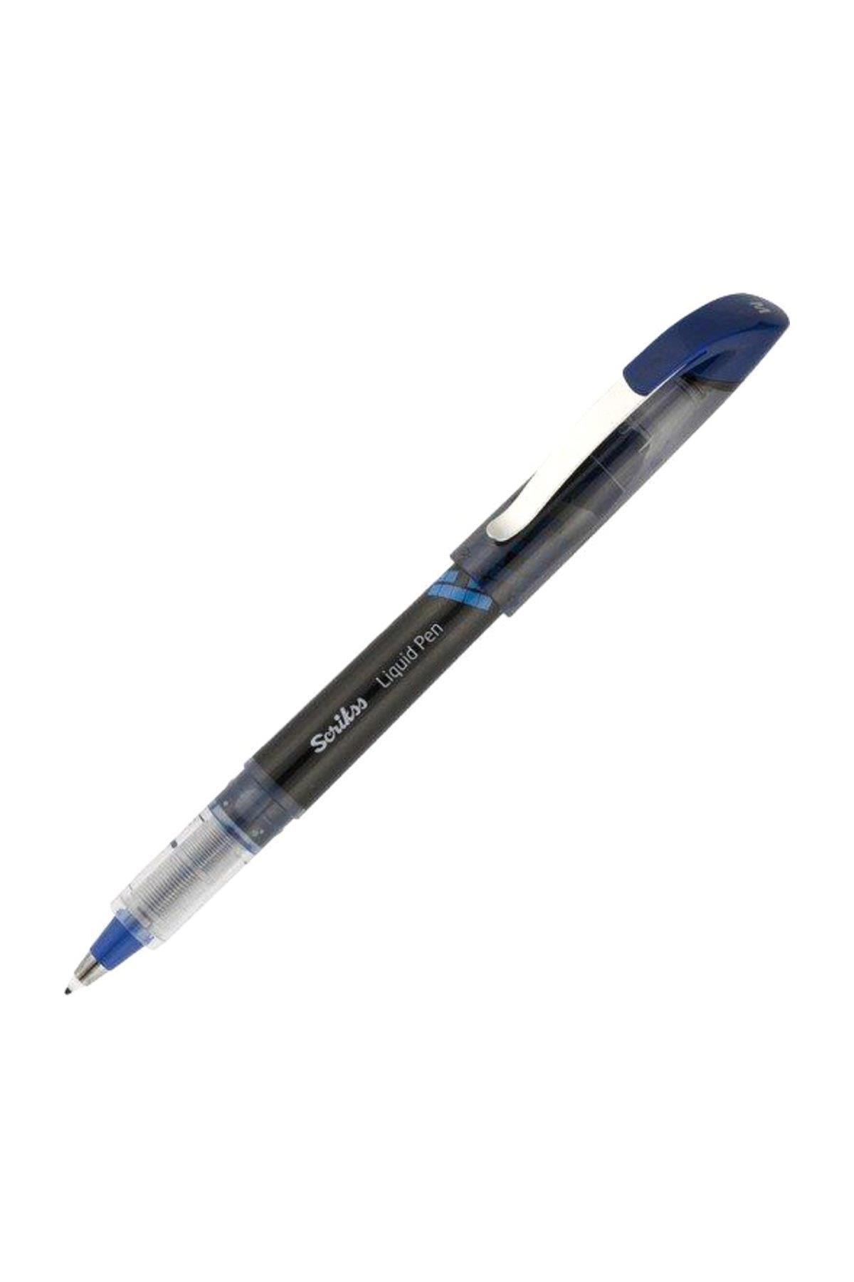 Scrikss Roller Kalem Liquid Pen Konik Uç Mavi LP-68