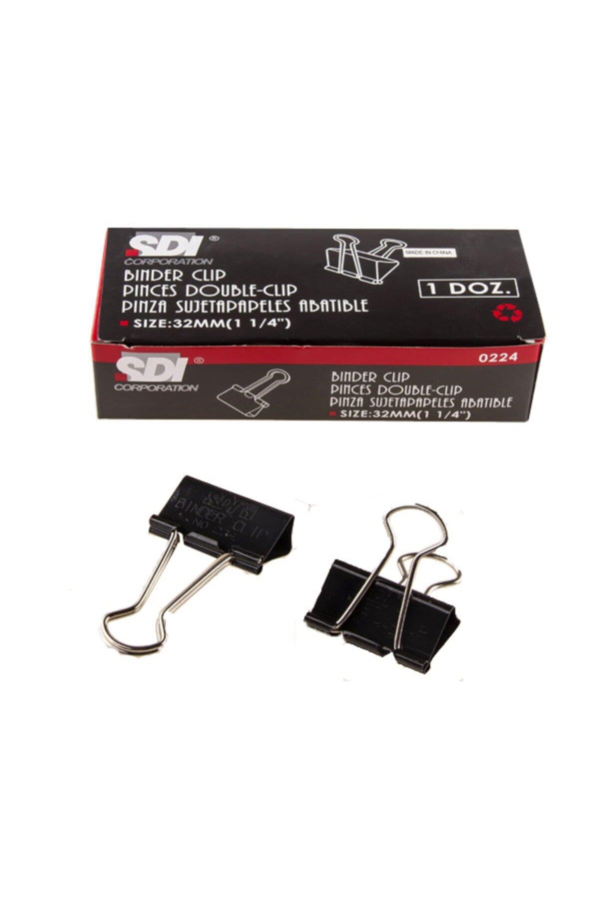 Sdi Double Metal Klips 32 Mm 12 Li (1 Paket 12 Adet)