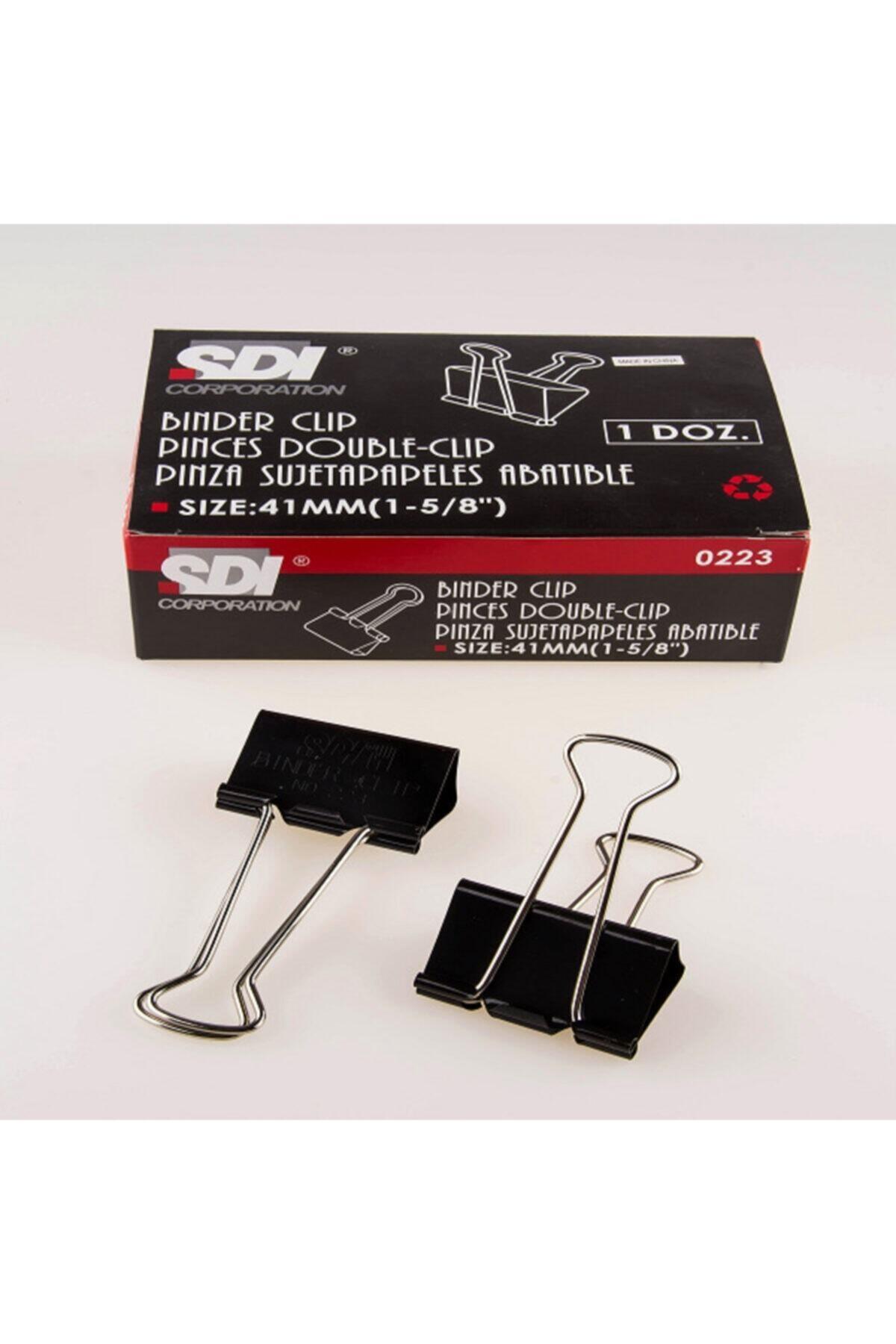 Sdi Double Metal Klips 41 Mm 12 Li (1 Paket 12 Adet)
