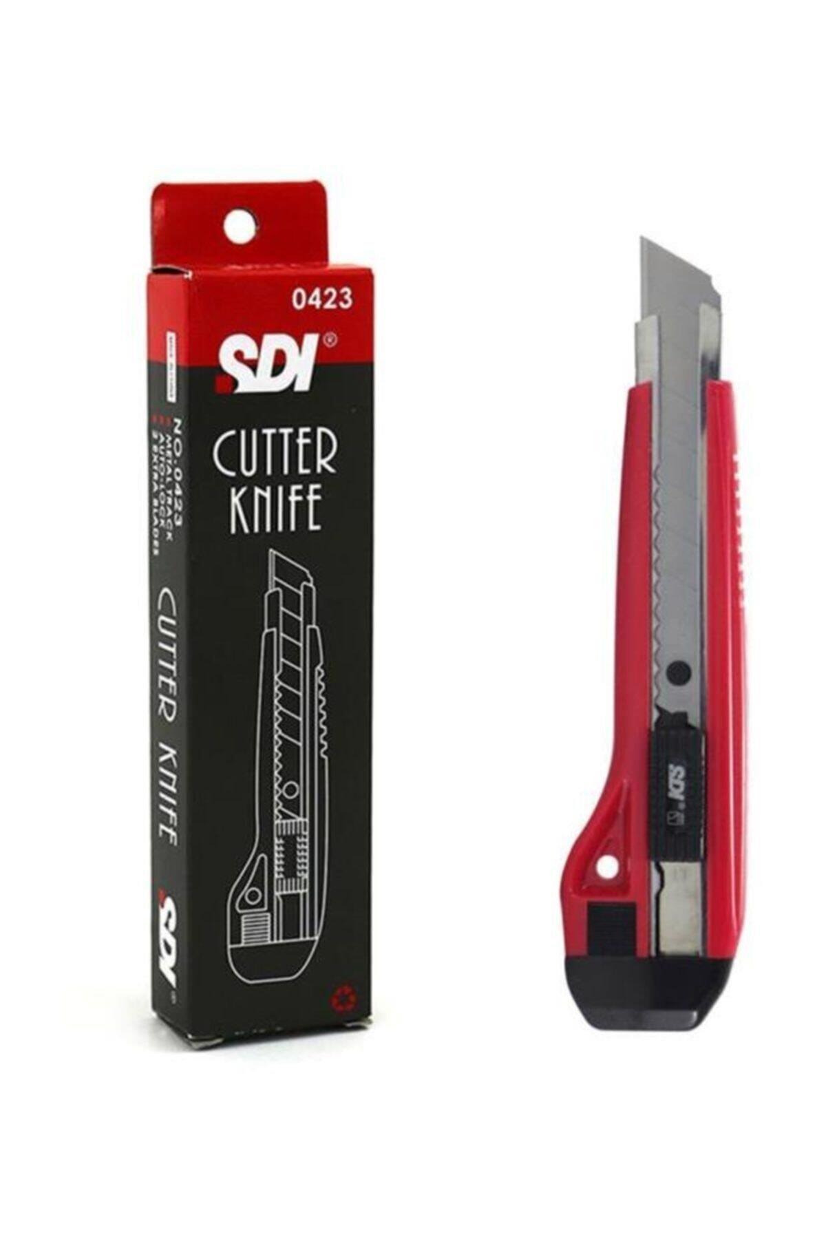 Sdi Maket Bıçağı Geniş Otomatik Kilitlemeli Metal Ağızlı 2 Yedekli 0423