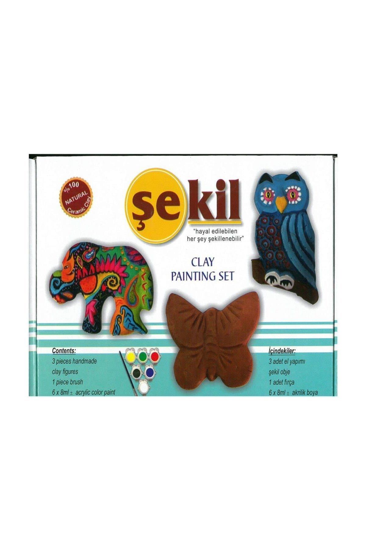 Boyama Seti 3 Lü Clay Painting 3 Lü Etkinlik Boyama Seti