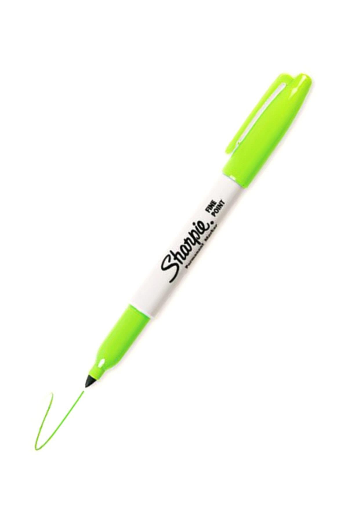 Sharpie Permanent Markör Kalem Fine Yuvarlak Uçlu Limon Yeşil (12 Li Kutu)
