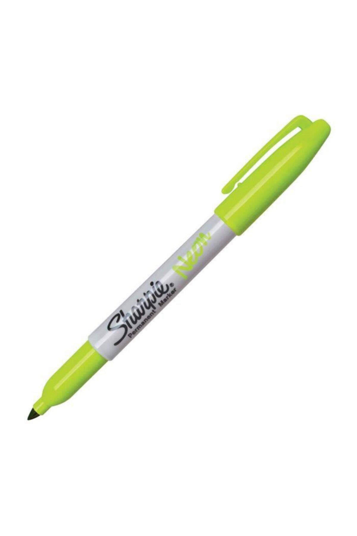 Sharpie Markör Permanent Neon Fosforlu Yeşil (12 Li Paket)