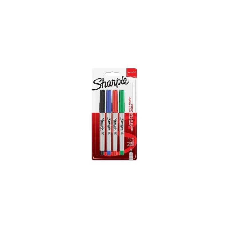 Sharpie Markör Permanent Ultra Fine Süper İnce Uç 4 Lü Renk Blisterli 1985879