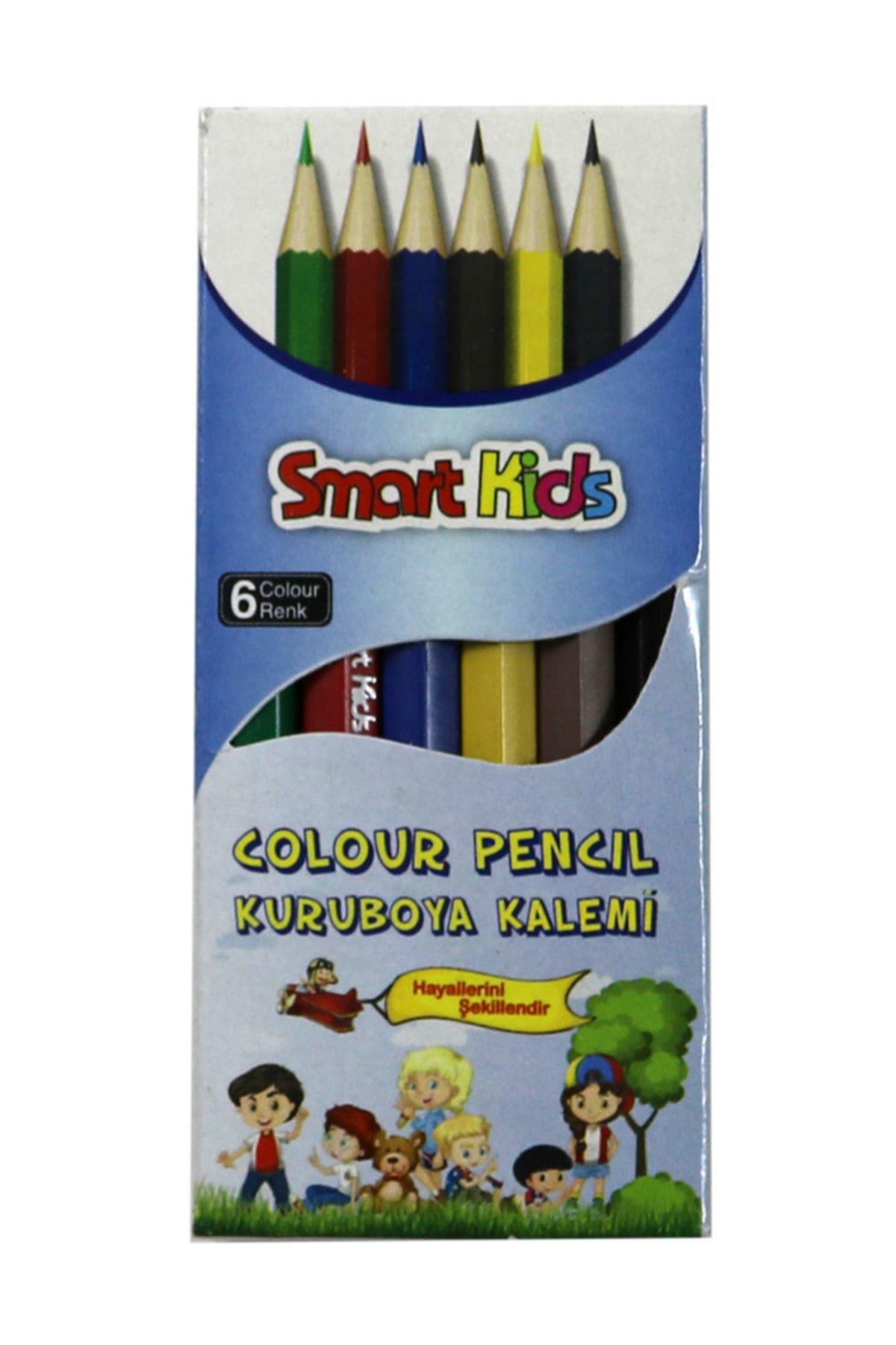 Smart Kids Kuru Boya Kısa 6 Renk (Yarım Boy)
