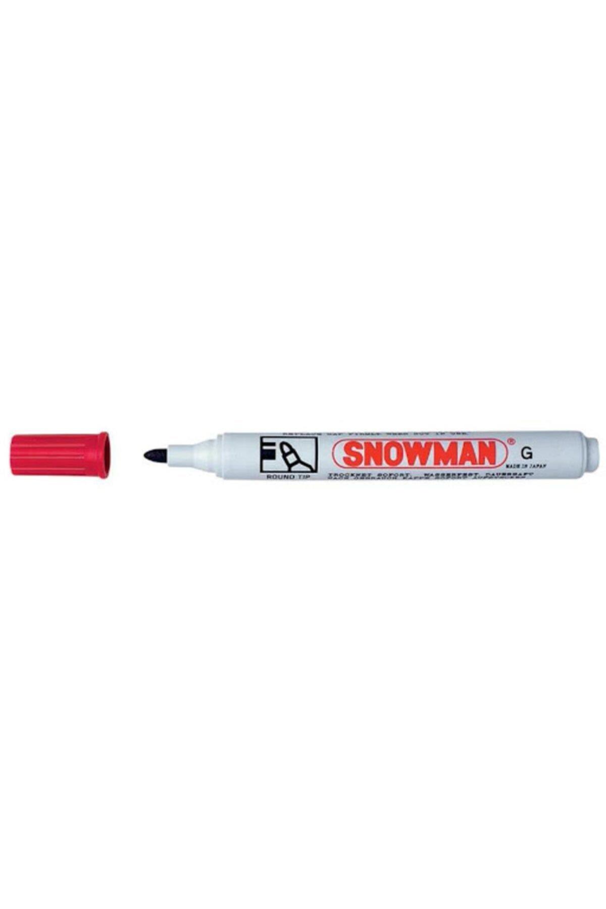 Snowman Markör Permanent Yuvarlak Uçlu Kırmızı CG-12