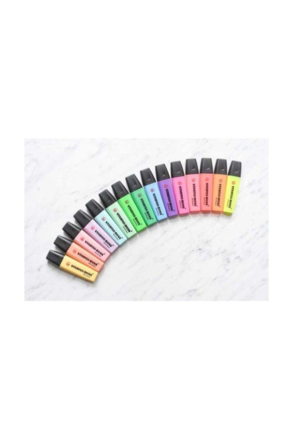Stabilo Fosforlu Kalem Boss Original 15 Li Set İşaretleme Kalemi