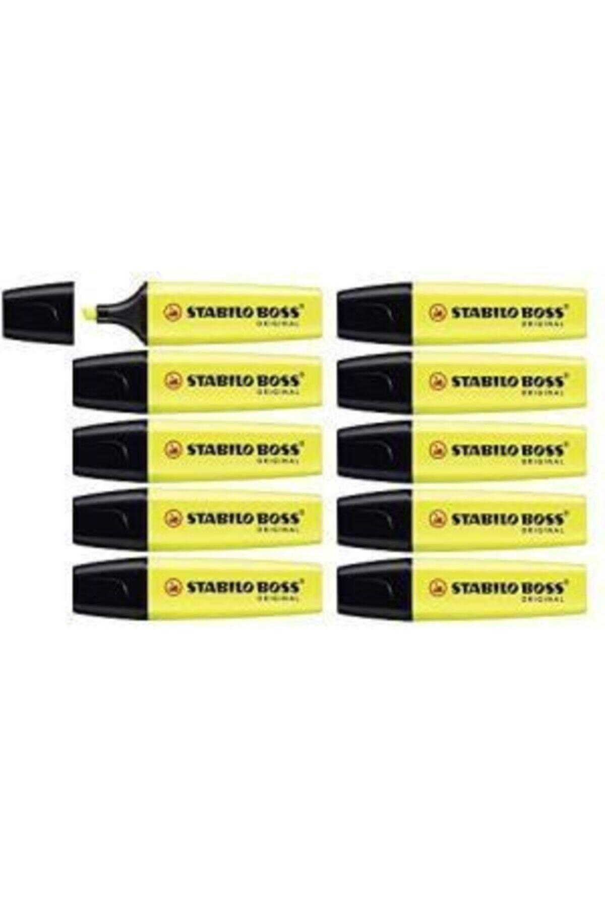 Stabilo Fosforlu Kalem Boss Orıgınal Sarı (10 Lu Paket)