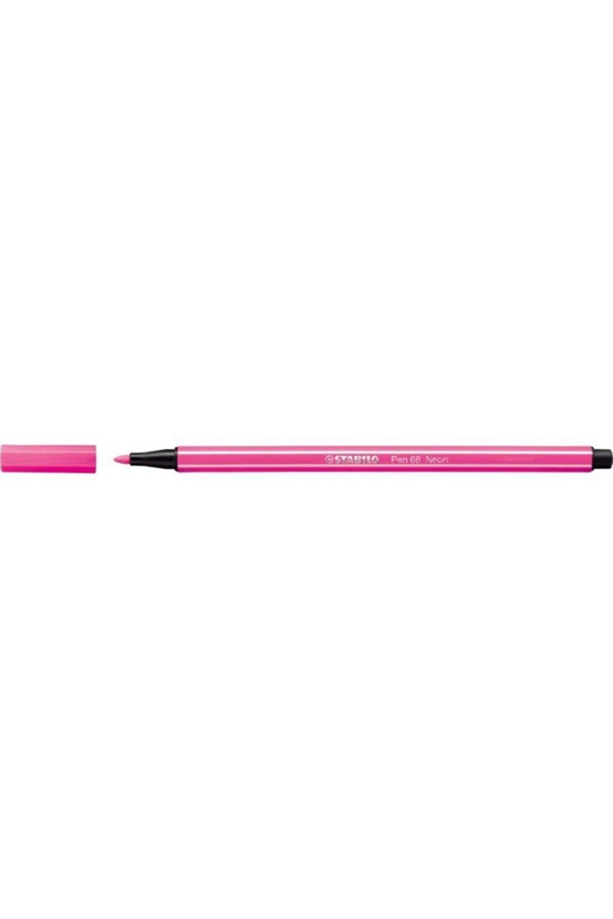 Stabilo Keçe Uçlu Boya Kalemi 1 MM Fosforlu Pembe 68/056 (10 Lu Paket)