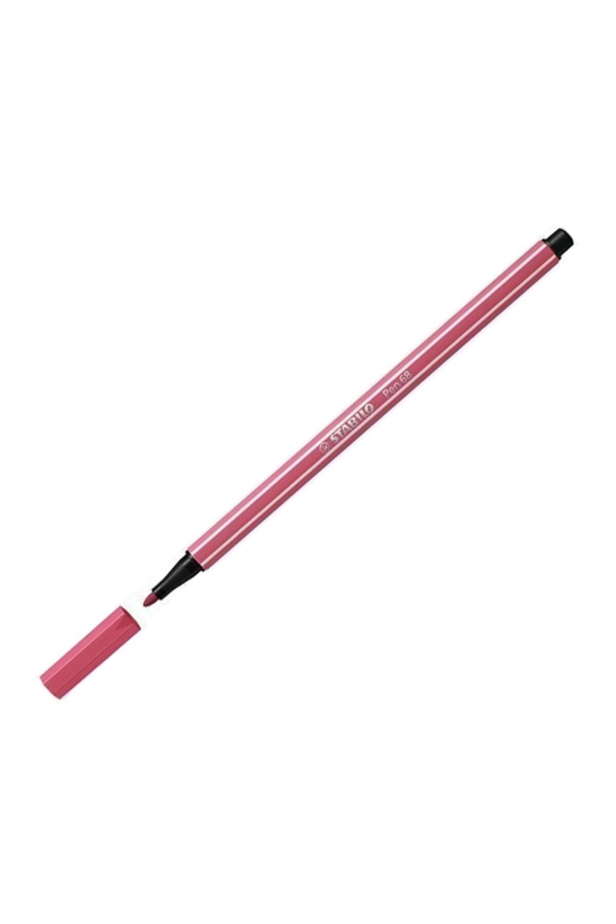 Stabilo Keçe Uçlu Boya Kalemi 1 Mm Çilek Kırmızısı Keçeli Boya Kalemi (10 Lu Paket)