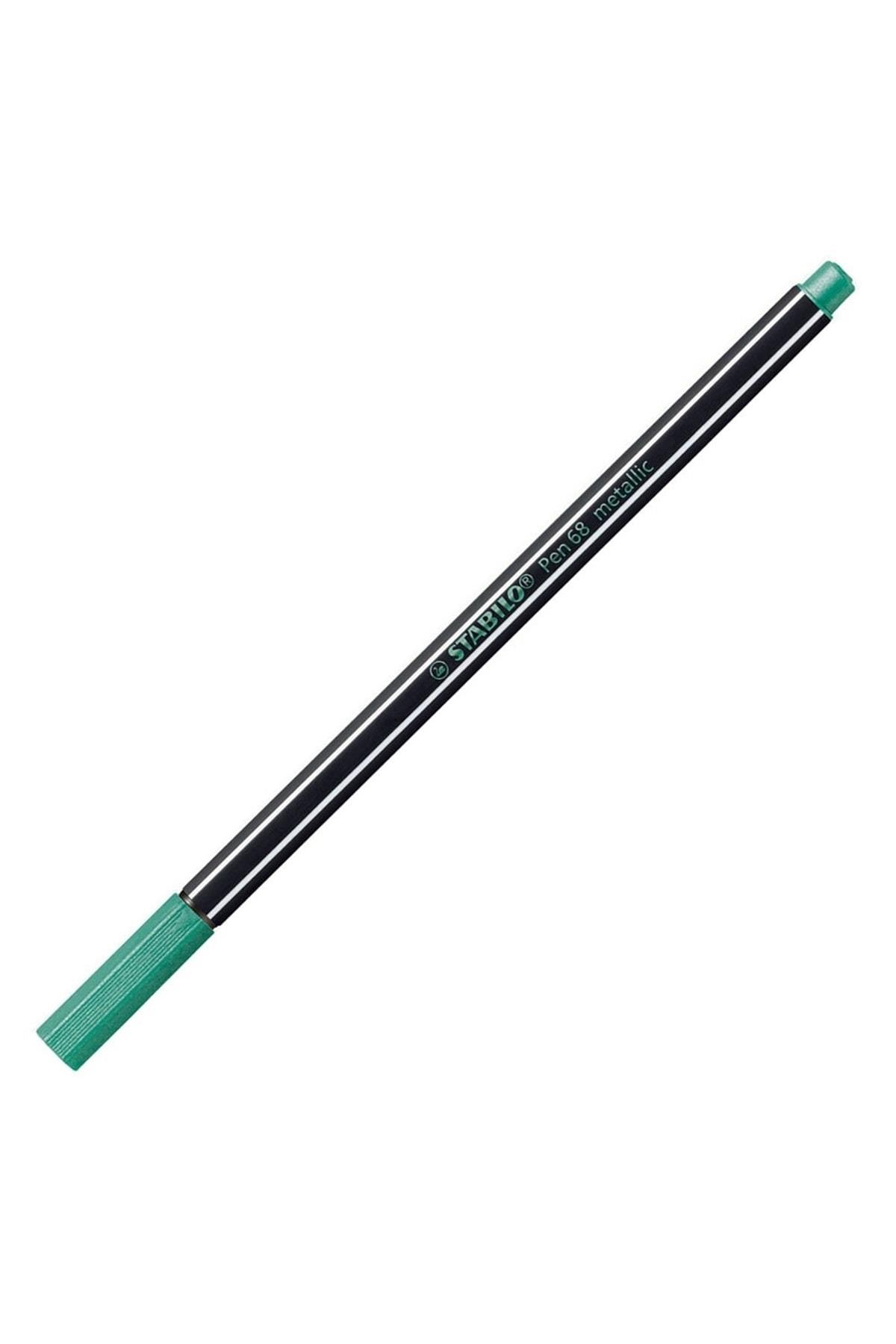 Stabilo Keçe Uçlu Boya Kalemi 1 Mm Metalik Yeşil (10 Lu Paket)