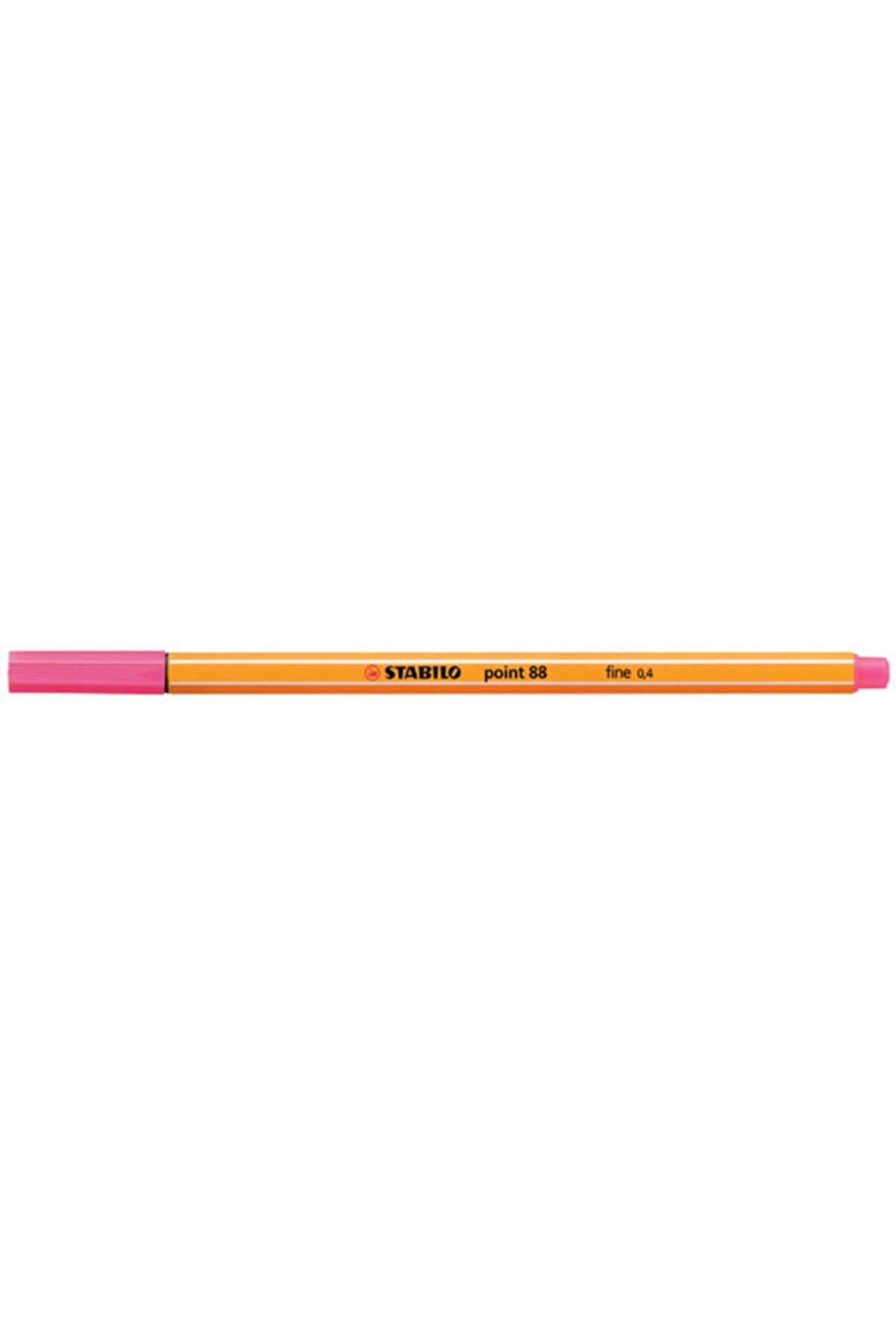 Stabilo Keçe Uçlu İnce Kalem 88 Point 0.4 MM Açık Pembe 88/17 (10 Lu Paket)