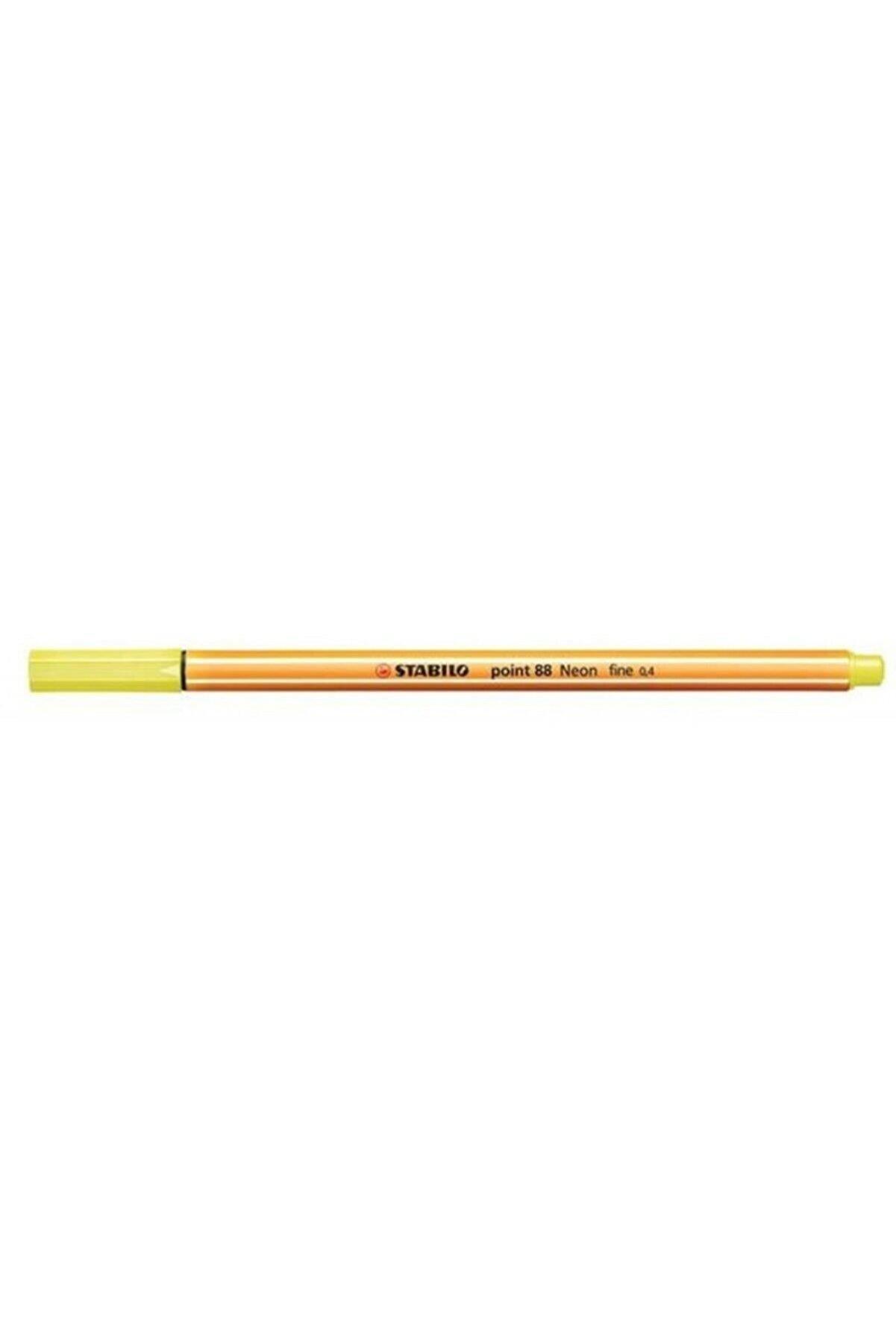 Stabilo Keçe Uçlu İnce Kalem 88 Point 0.4 MM Fosforlu Sarı 88/024 (10 Lu Paket)