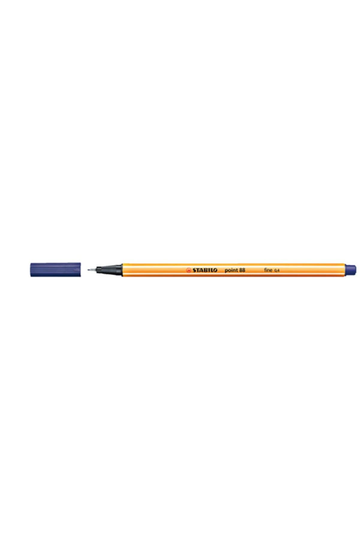 Stabilo Keçe Uçlu İnce Kalem 88 Point 0.4 MM Gece Mavisi 88/22 (10 Lu Paket)